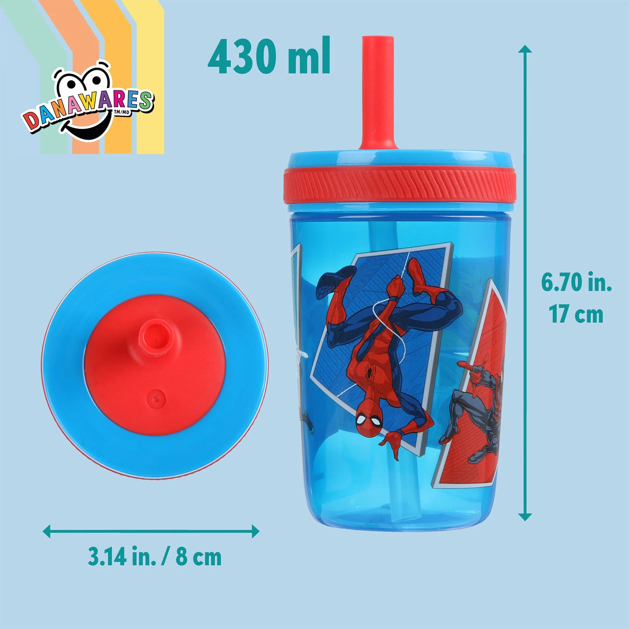 Gobelet avec Paille Spiderman - Image 5