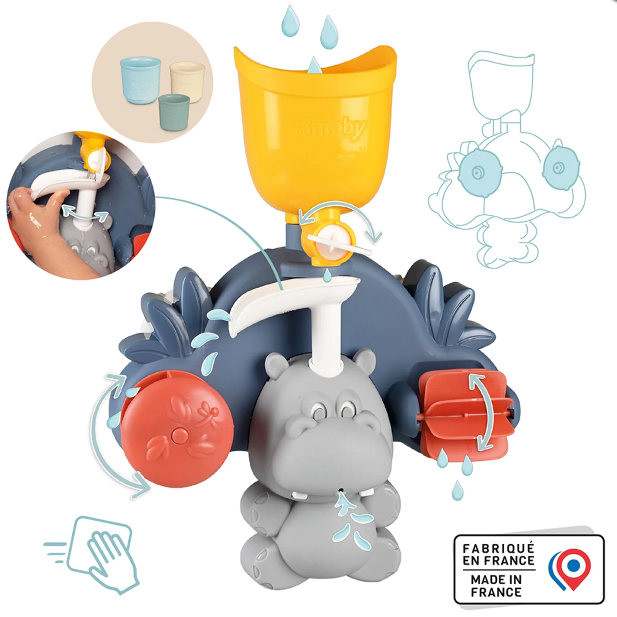 Hippopotame Jouet de Bain - Image 3