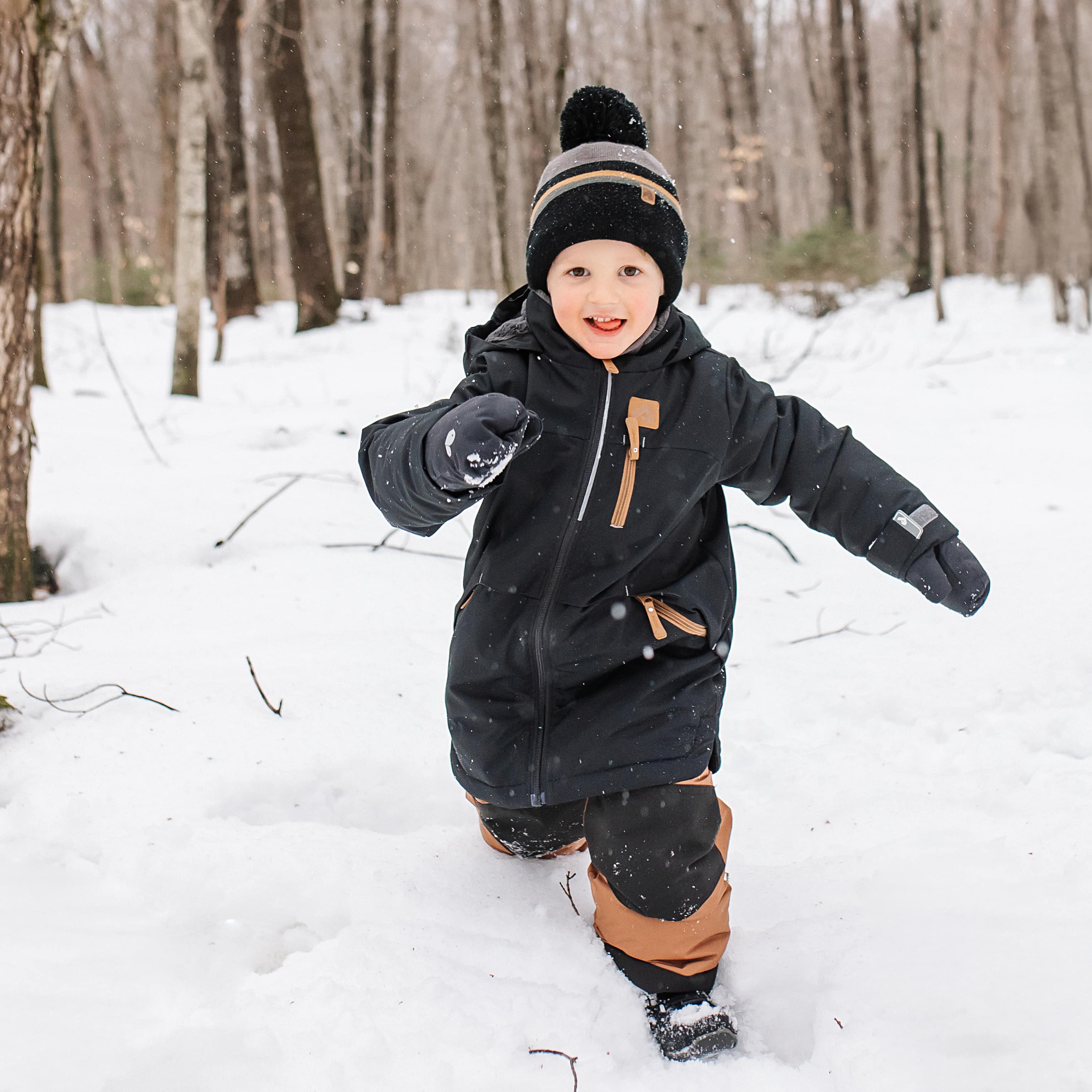 Habit de Neige Deux Pièces Noire 2-6ans - Image 2