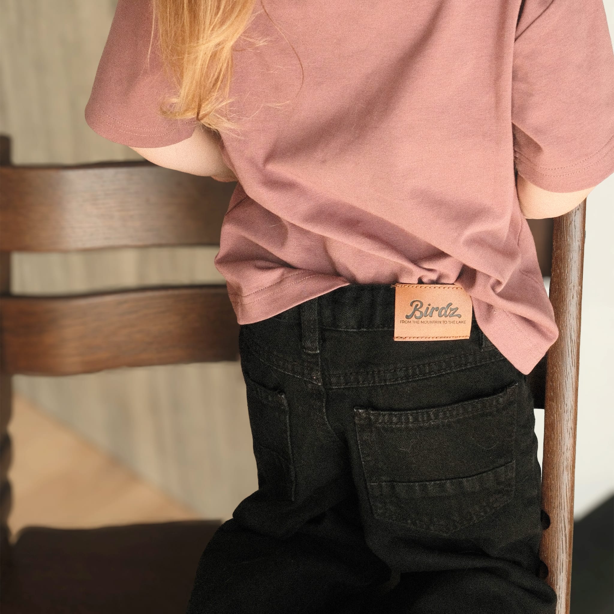 Jeans Jambe Large Noir 2-8ans - Image 2