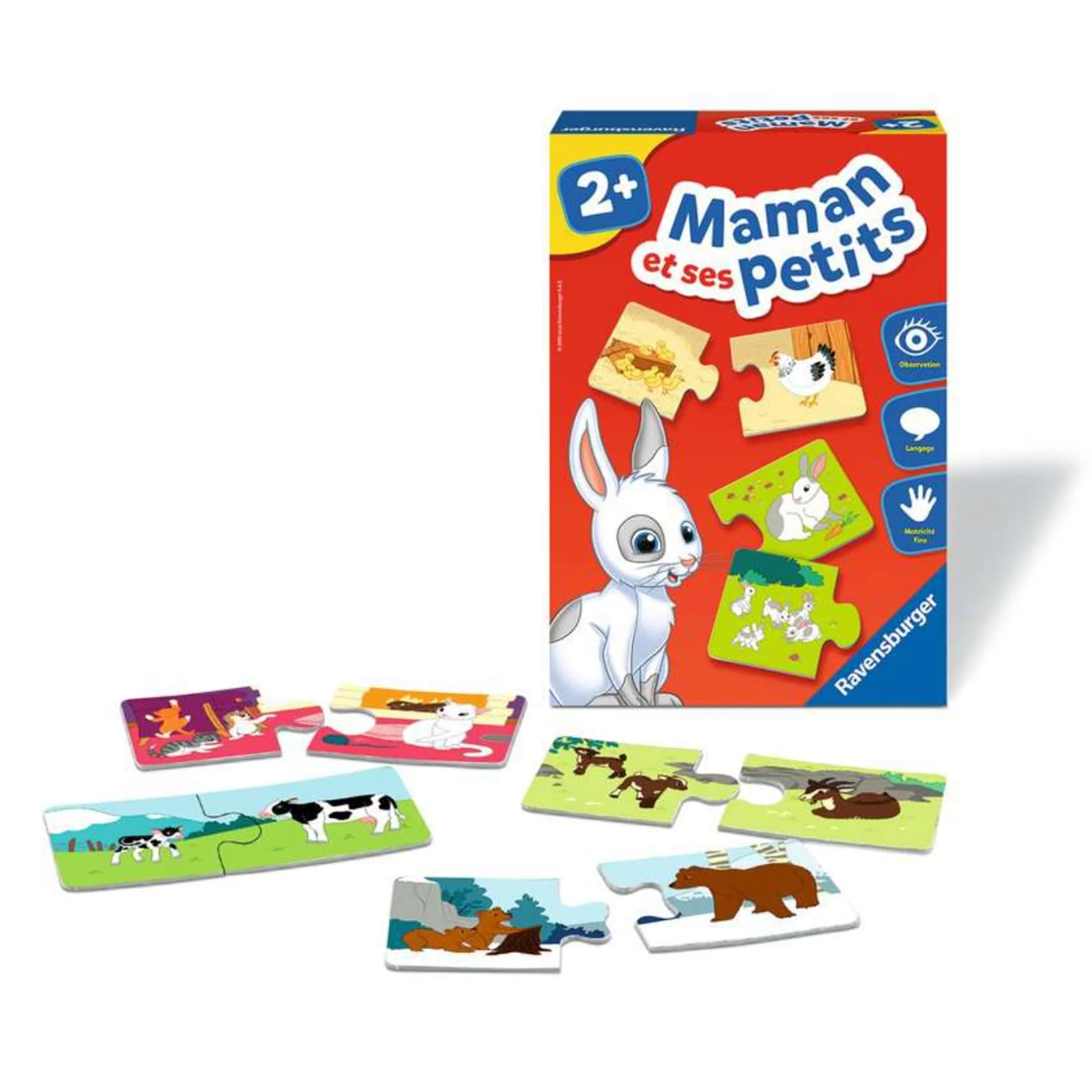 Ravensburger - Jeu Educatif - Maman et ses petits - Découverte des animaux