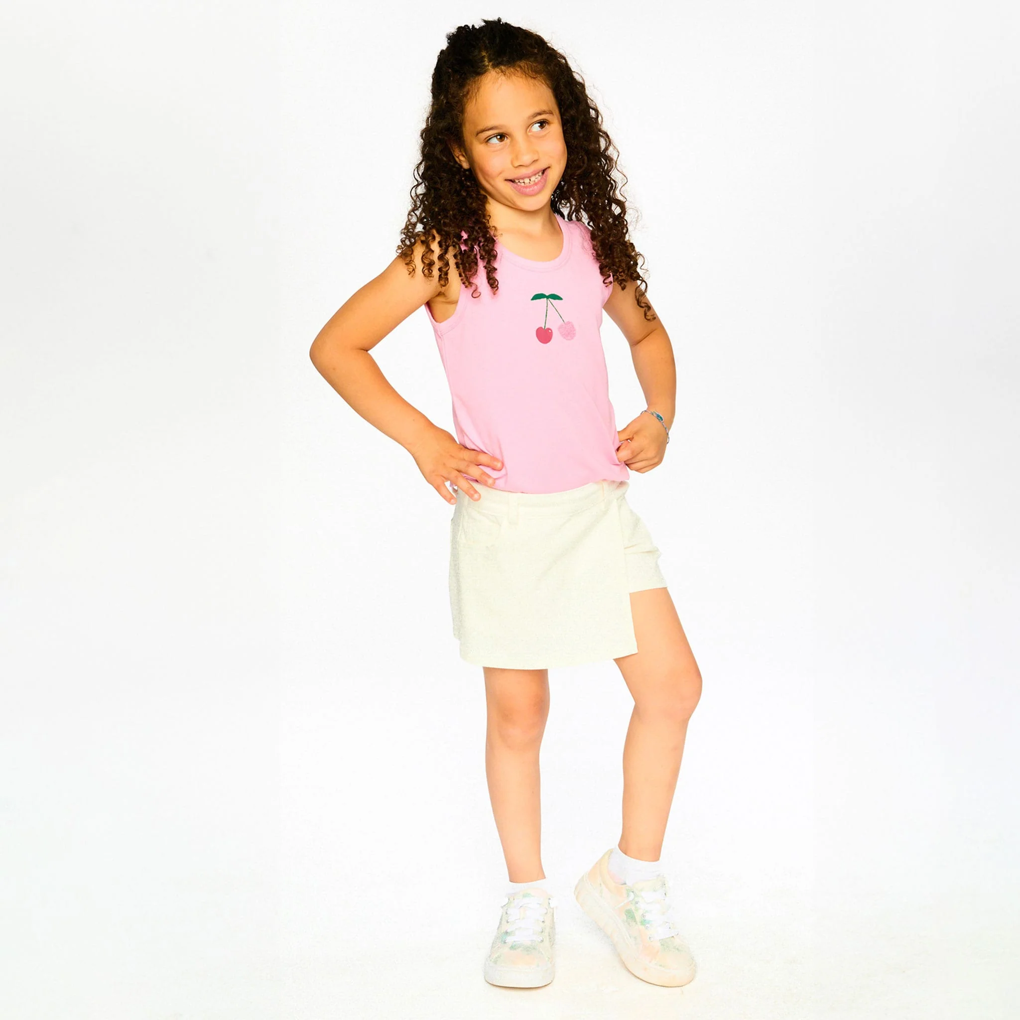 Jupe Short Essentiel Blanc7-10ans - Image 3