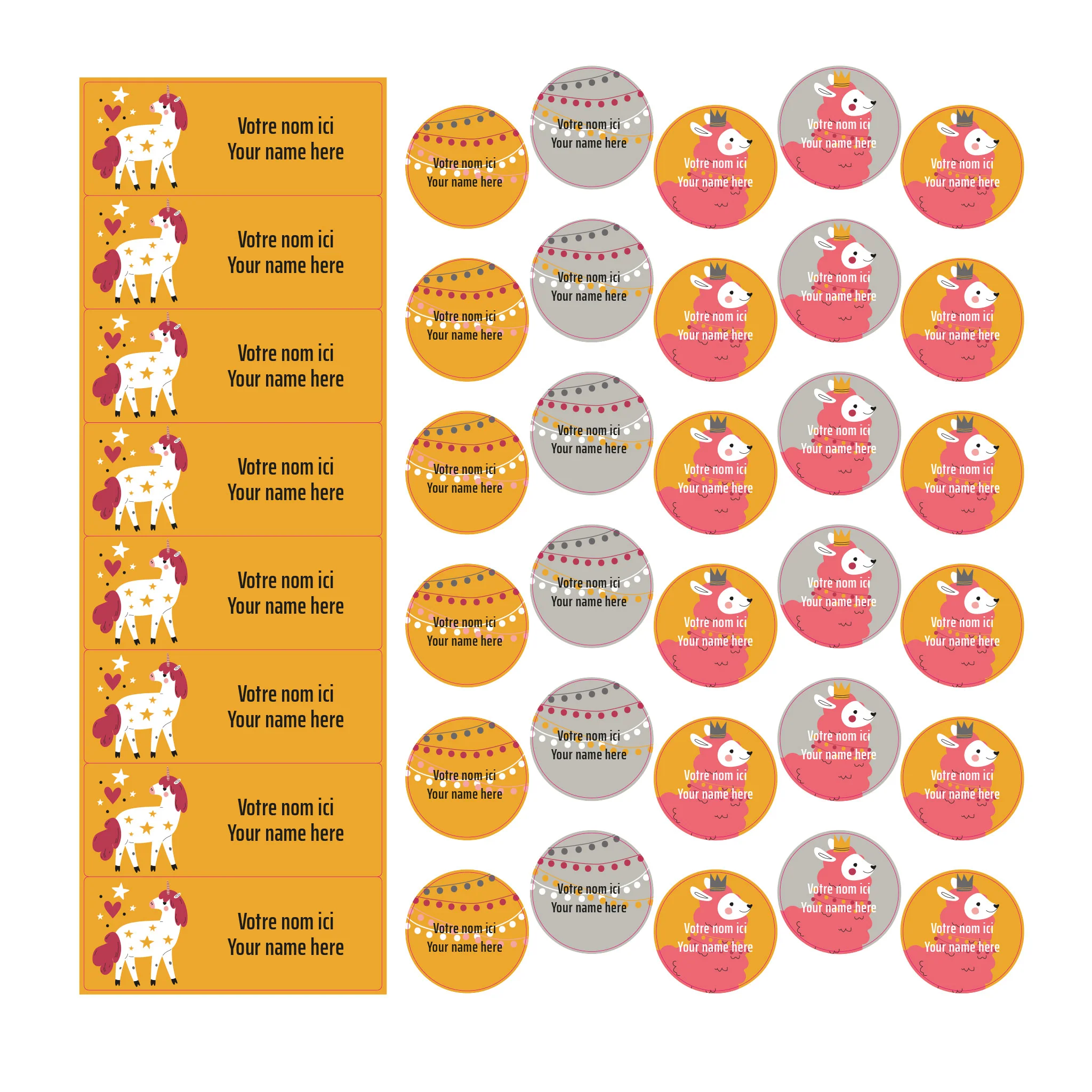 Étiquettes Scolaire - Lamas - Image 4