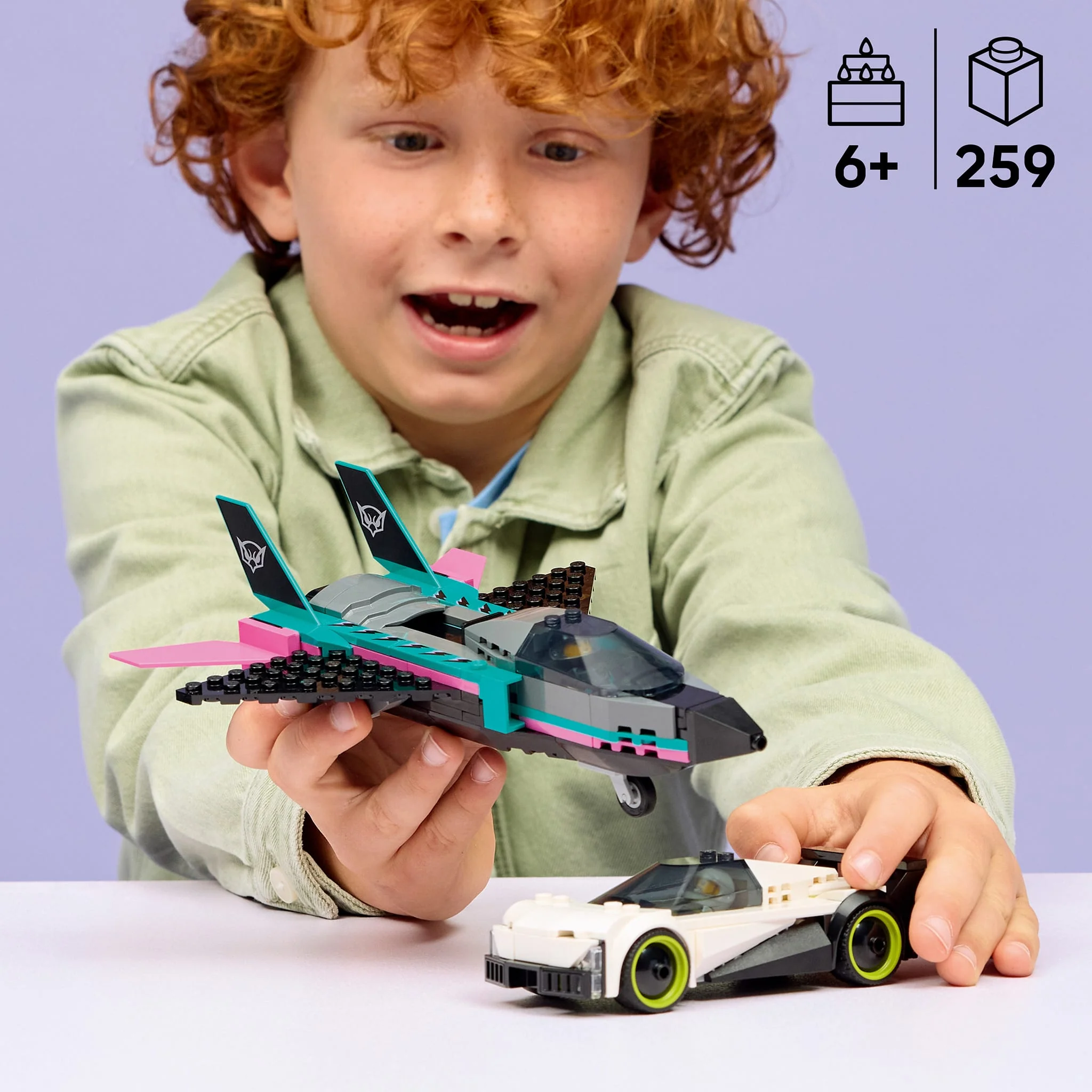 LEGO® City L’avion à réaction contre la voiture - Image 2