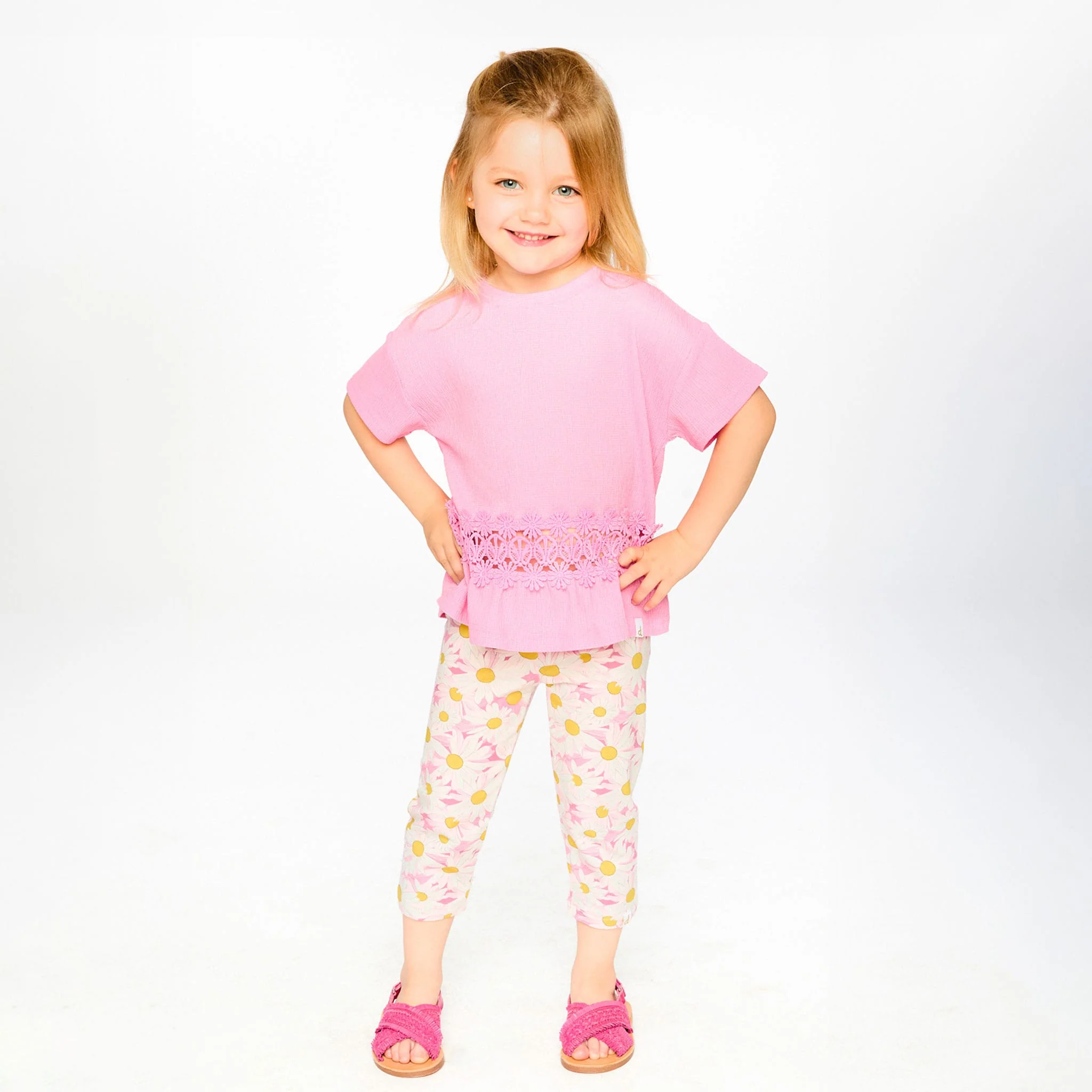 Legging Capri Marguerites 7-10ans - Image 2