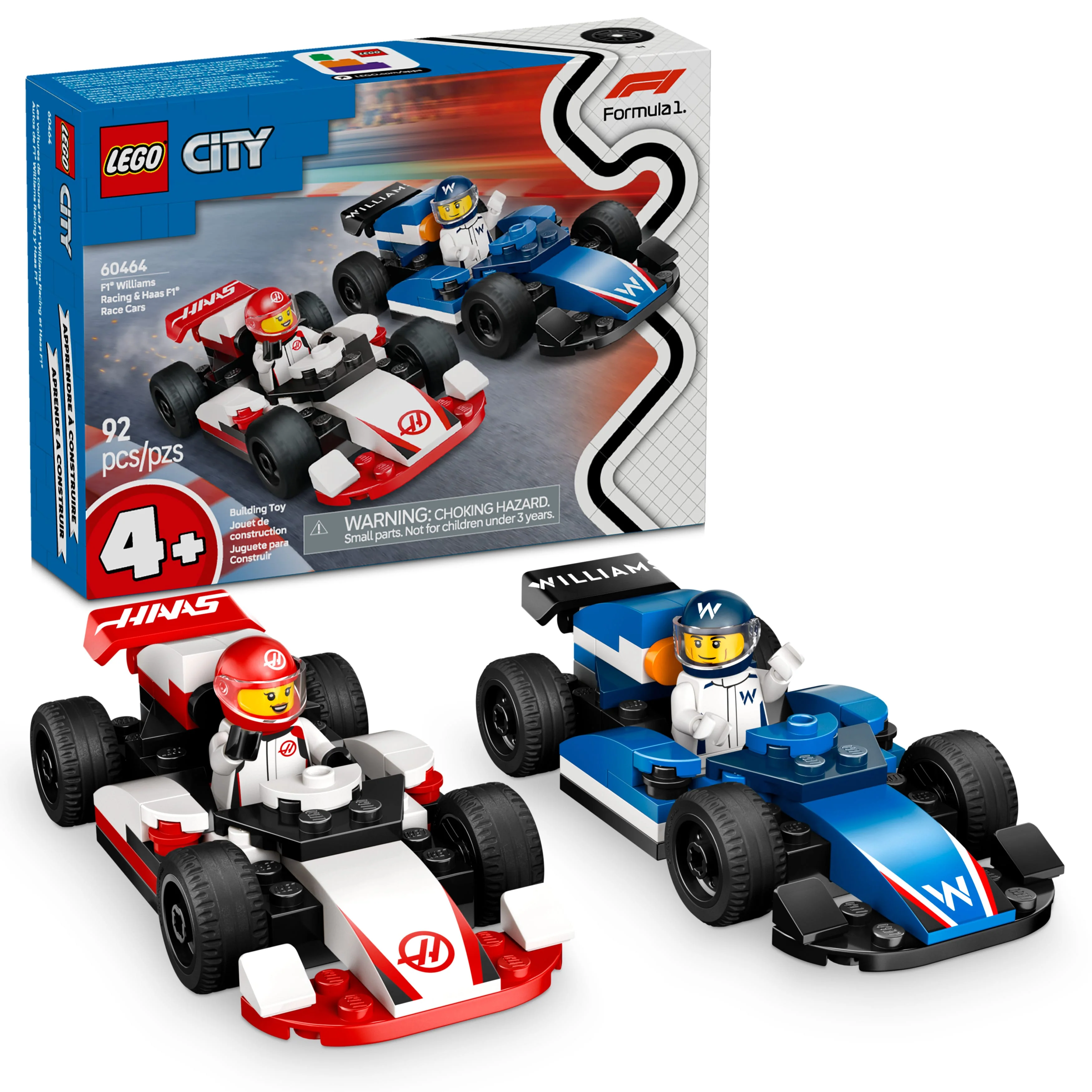 LEGO® City Les voitures de course de F1® Williams Racing et Haas F1®