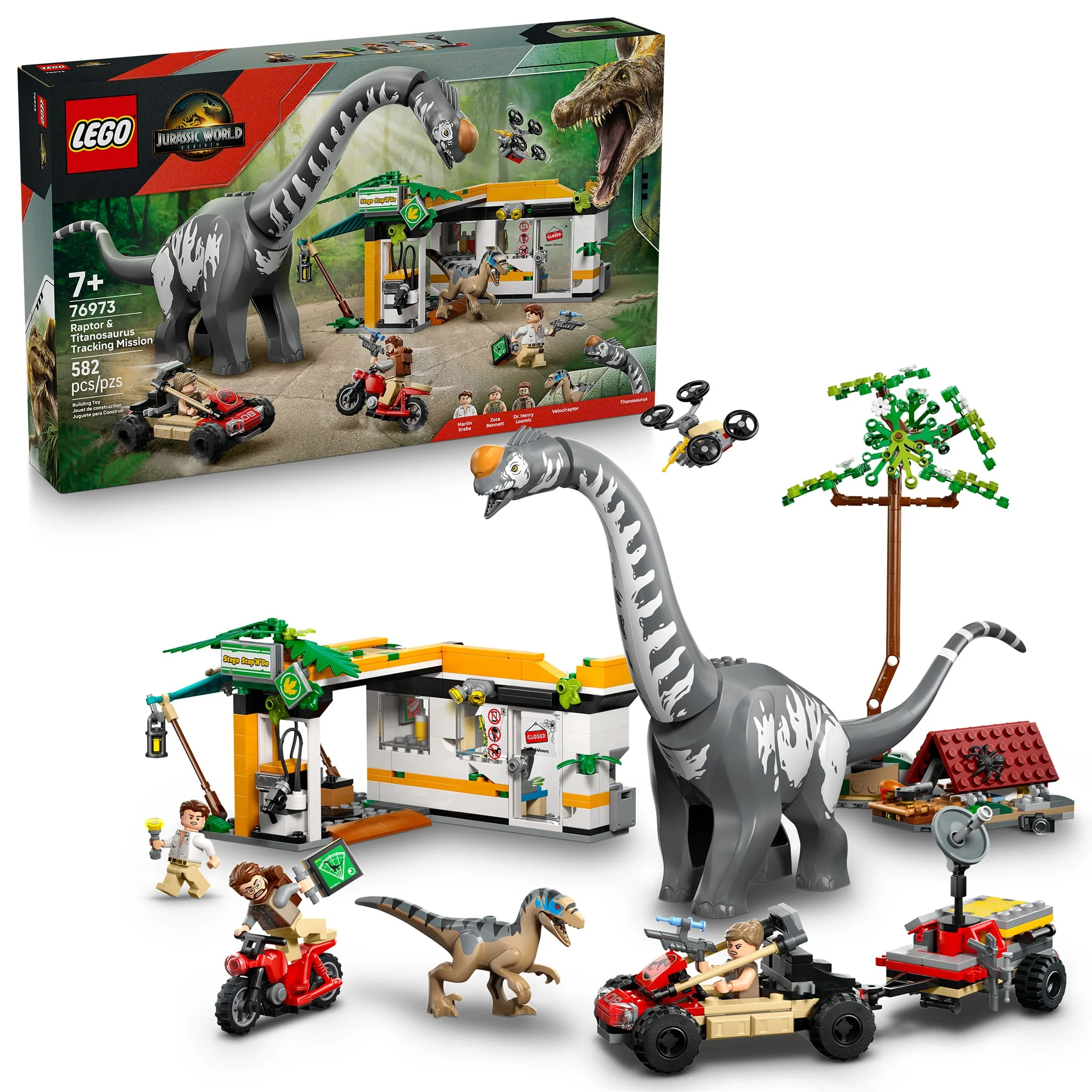 LEGO® Jurassic World Mission de suivi du Raptor et du Titanosaure