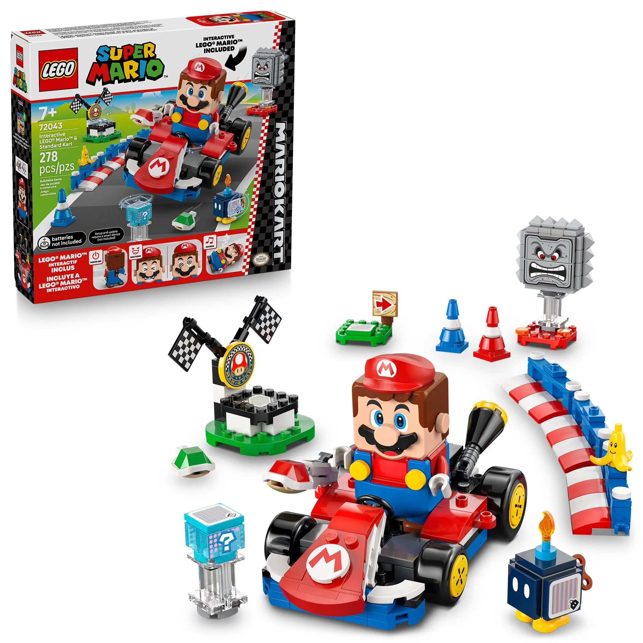 LEGO® Super Mario™: Mario Kart™ – LEGO® Mario™ interactif et kart standard