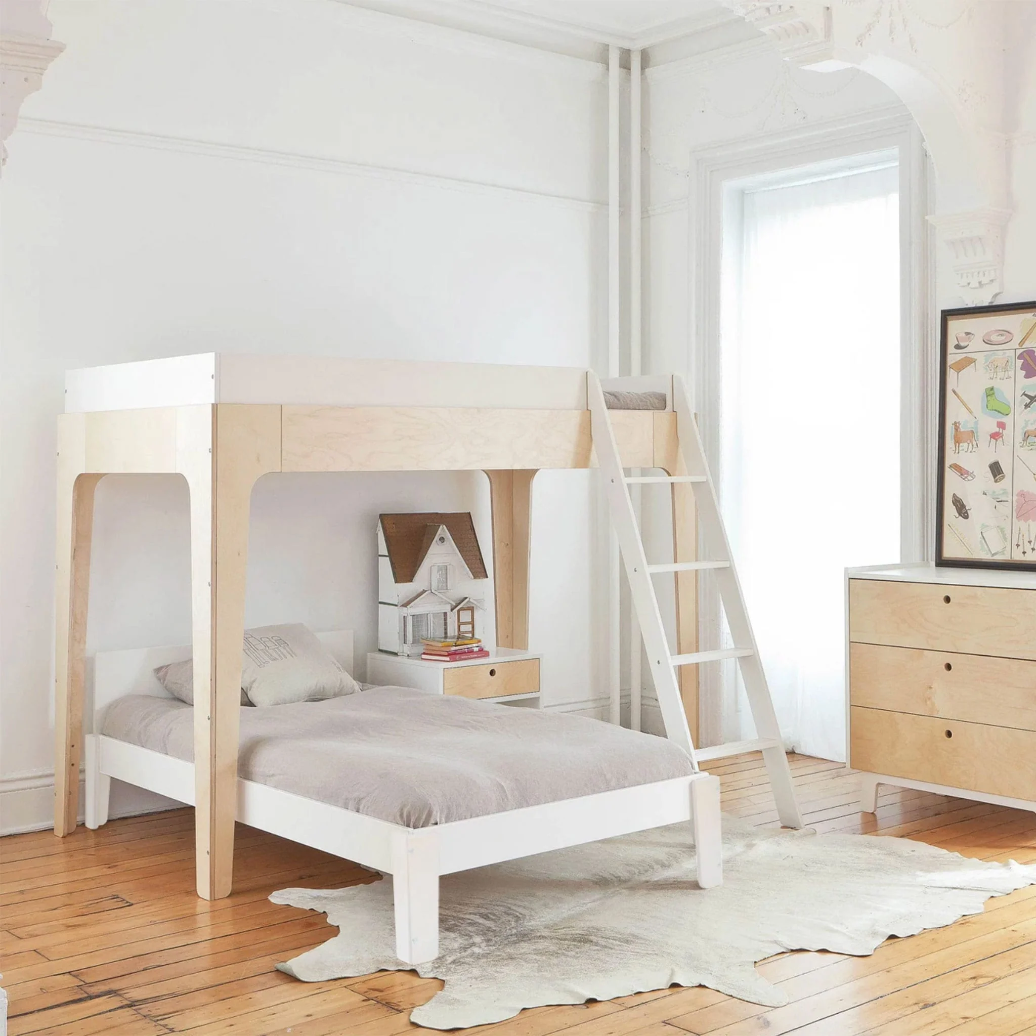 Lit Jumeau Loft Perch - Naturel/ Blanc - Image 5