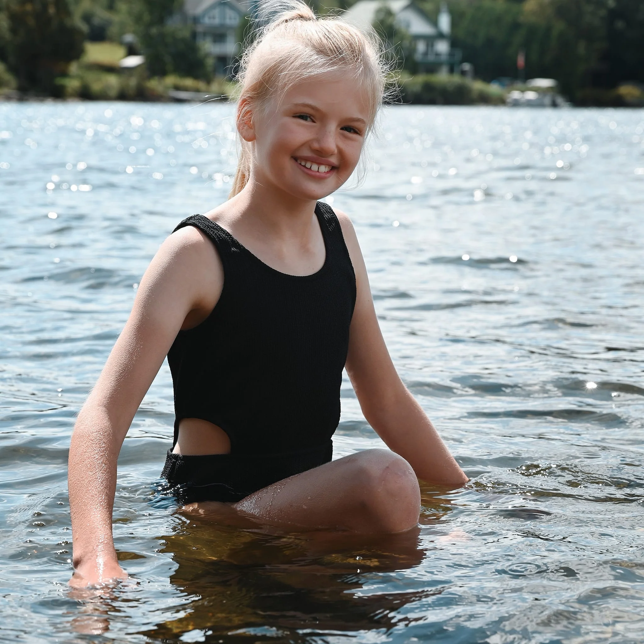 Maillot Côtelé Noir 2-14ans - Image 8