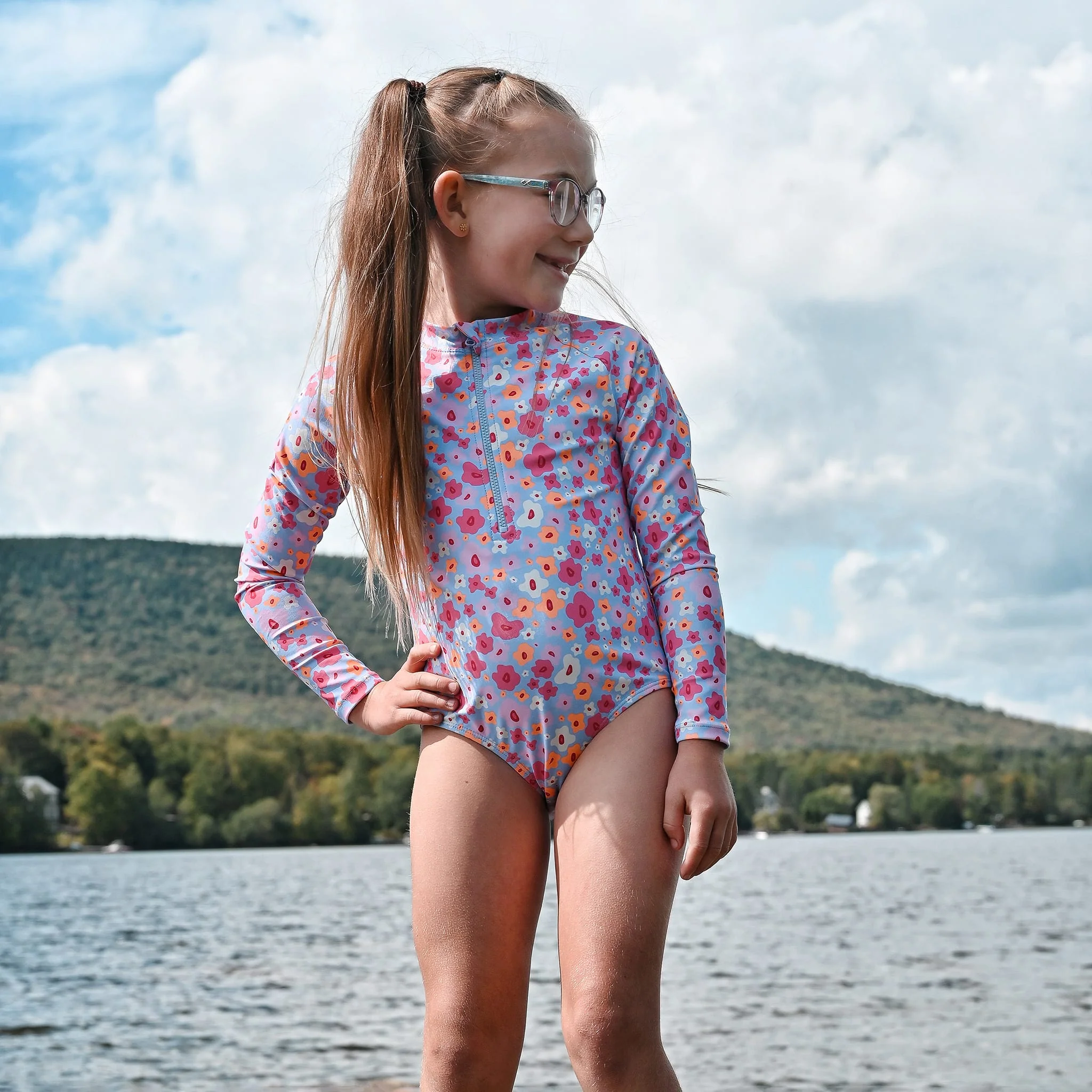 Maillot UV Manches Longues Fleurs 2-14ans - Image 3