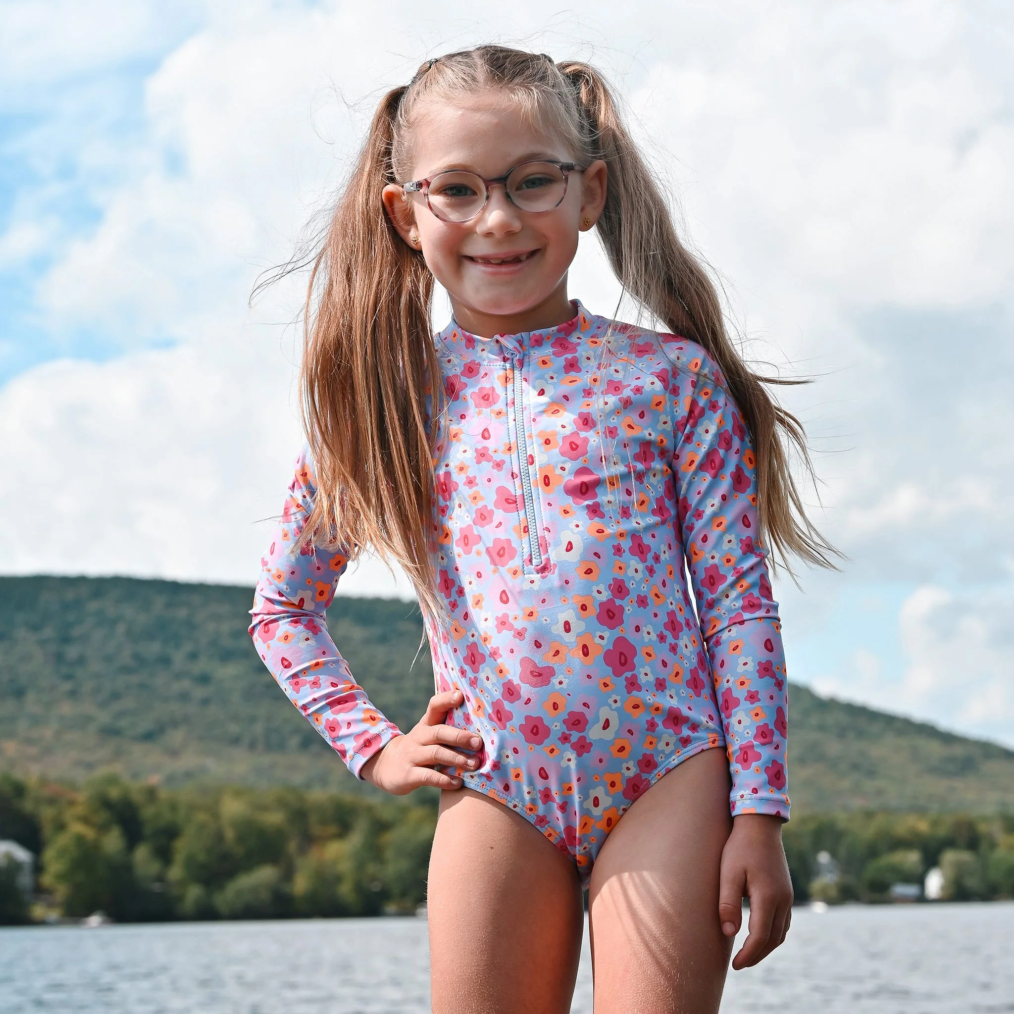 Maillot UV Manches Longues Fleurs 2-14ans - Image 4
