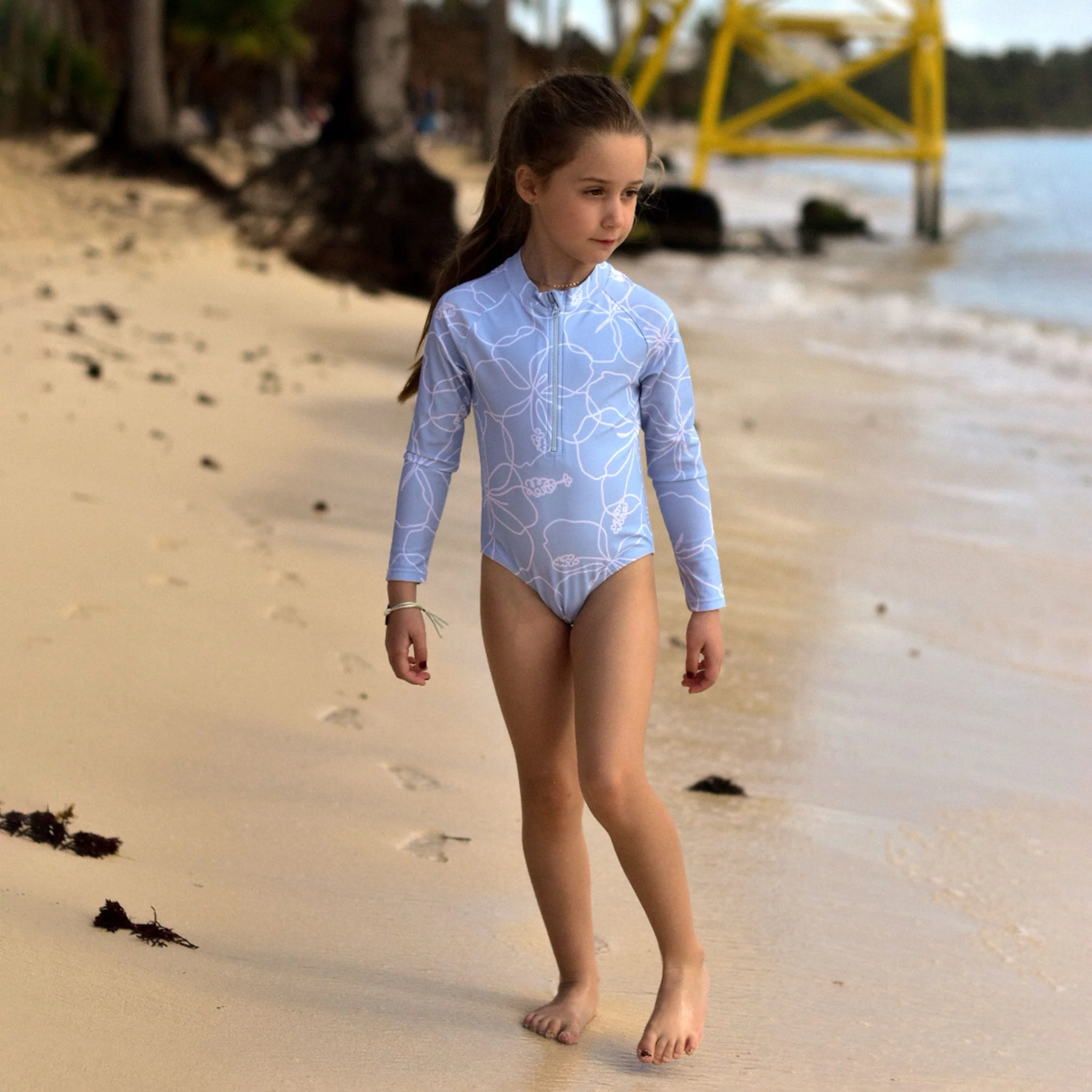 Maillot UV Manches Longues Hibiscus 2-14ans - Image 2