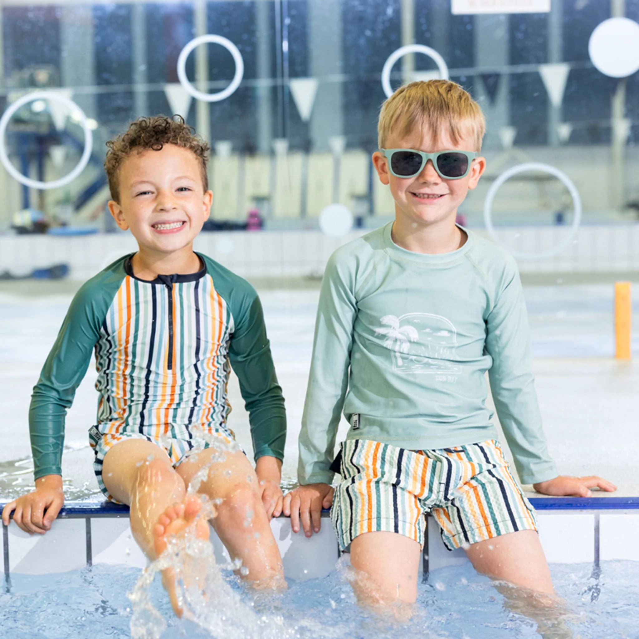 Maillot UV Manches Longues Deux Pièces Rayé 2-4ans - Image 3