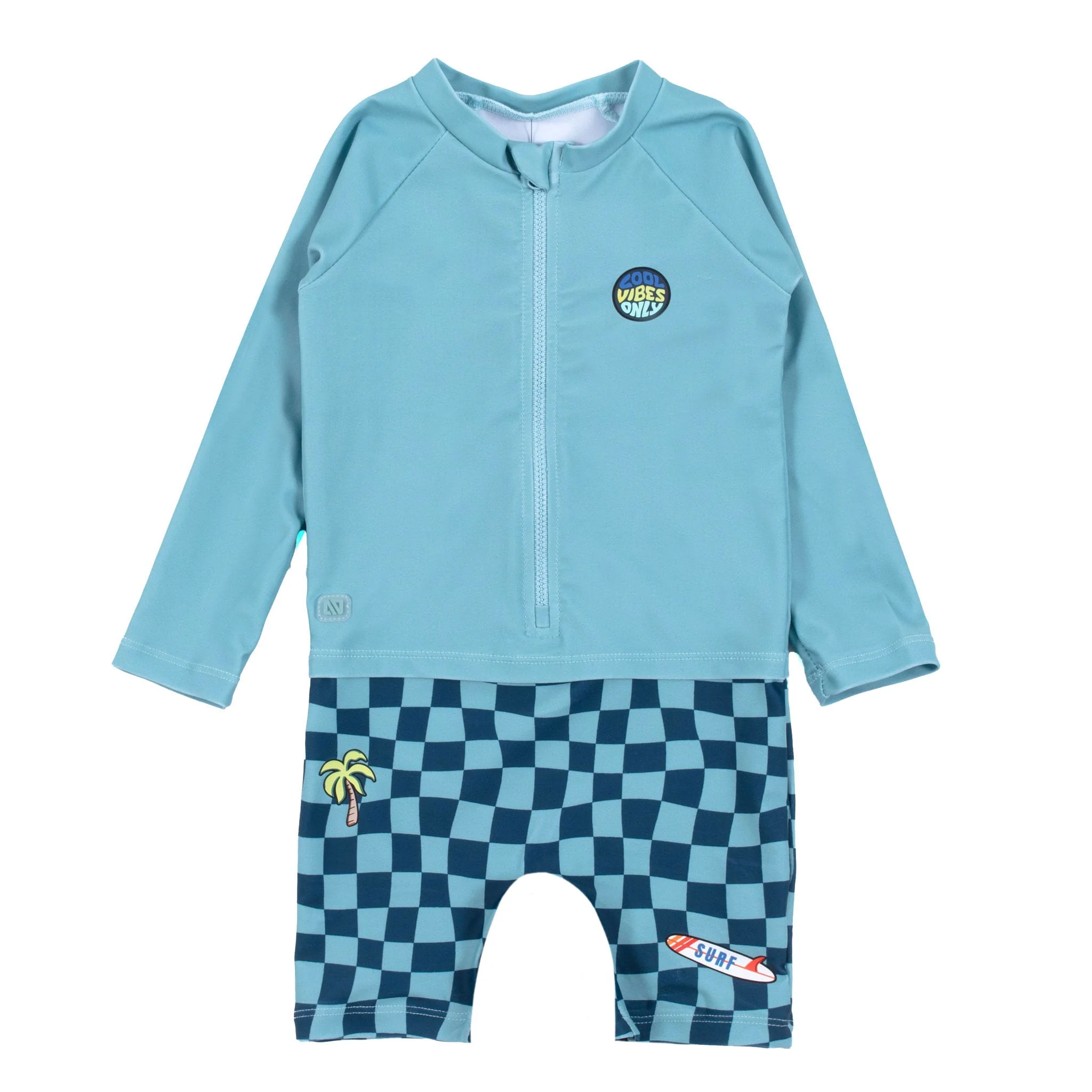 Maillot UV Manches Longues Damiers 2-4ans