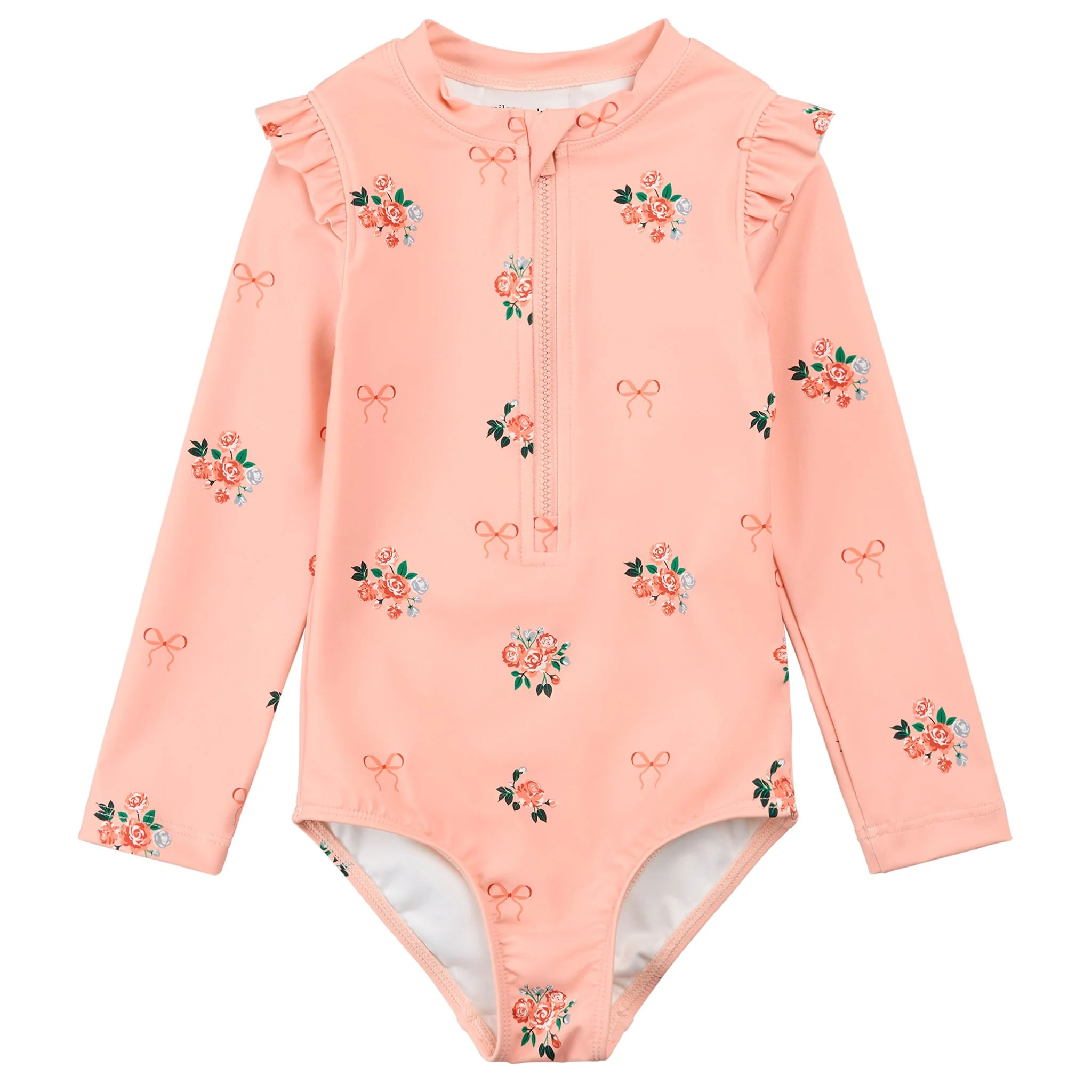 Maillot UV Manches Longues Fleurs 3-6ans