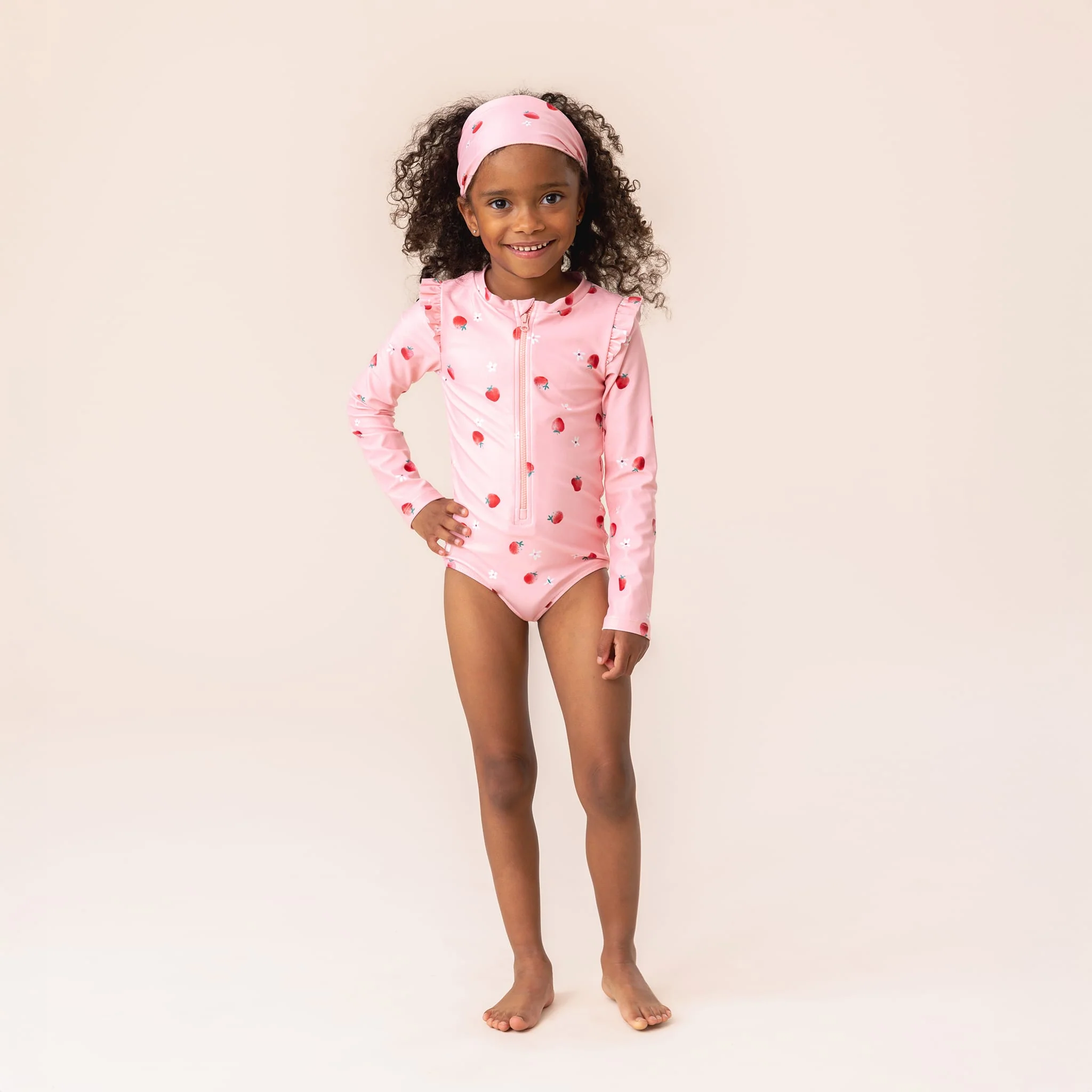 Maillot UV Manches Longues Fraises 2-10ans - Image 2