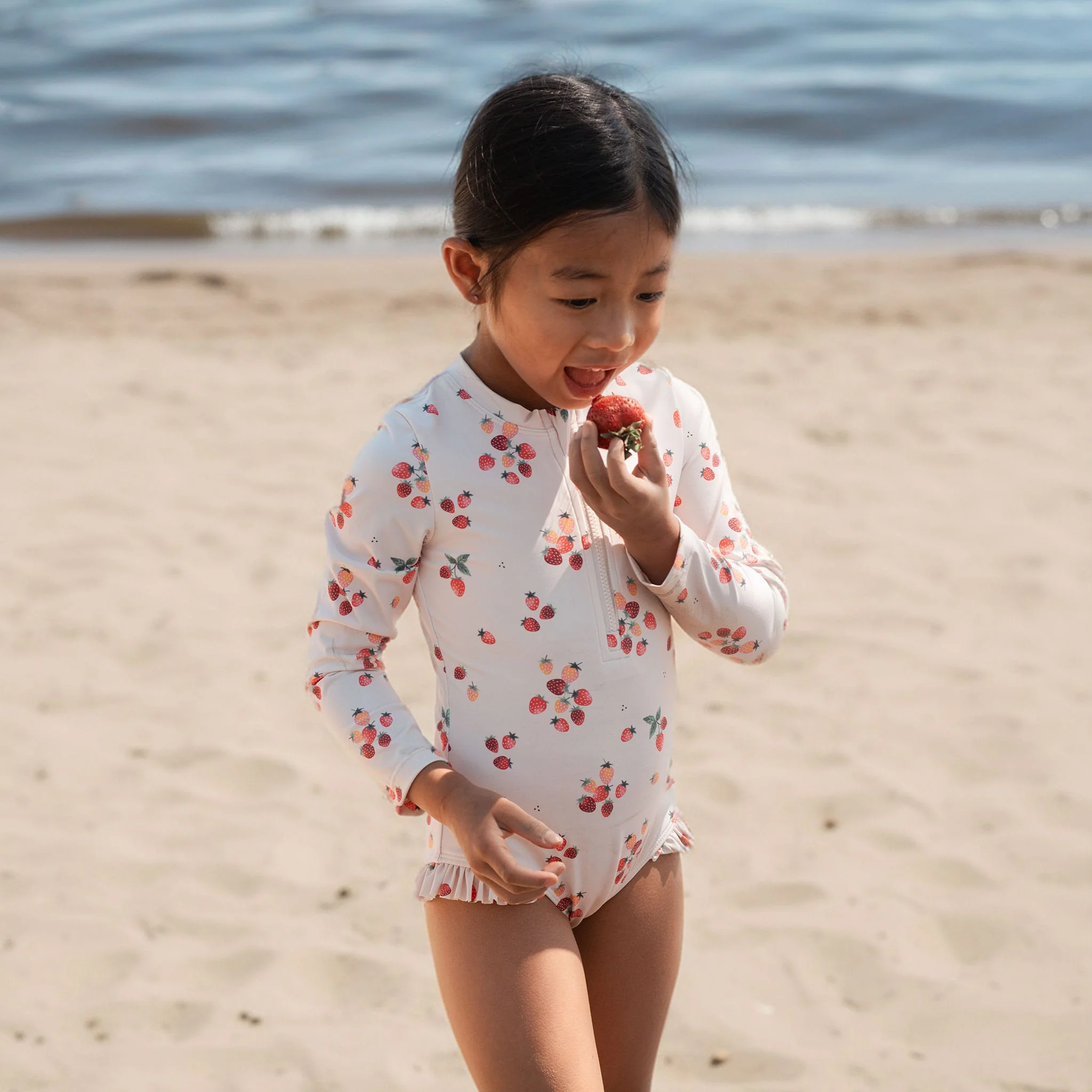 Maillot UV Manches Longues Fraises 2-6ans - Image 2