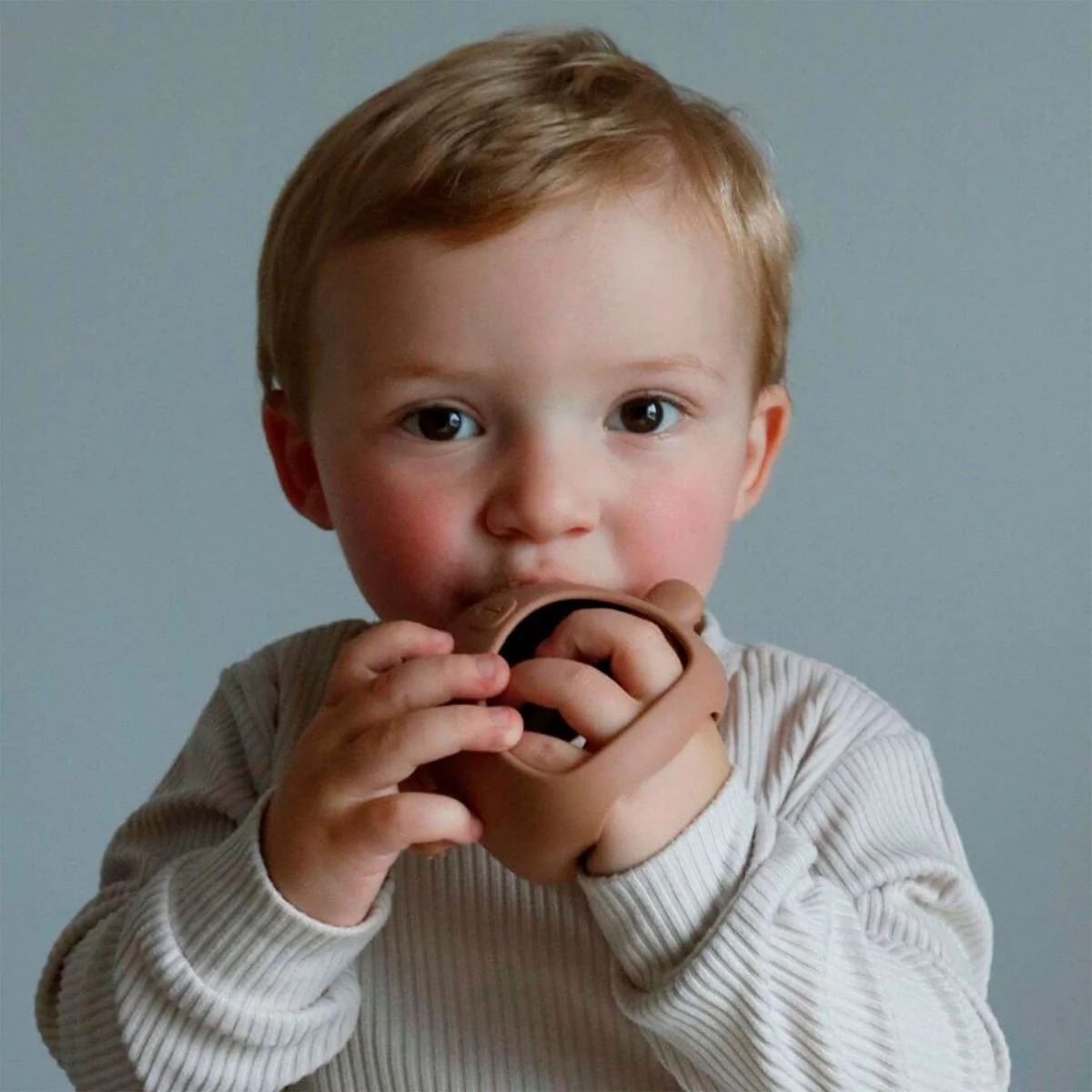 Mitaine de Dentition en Silicone - Ours Blush - Image 2