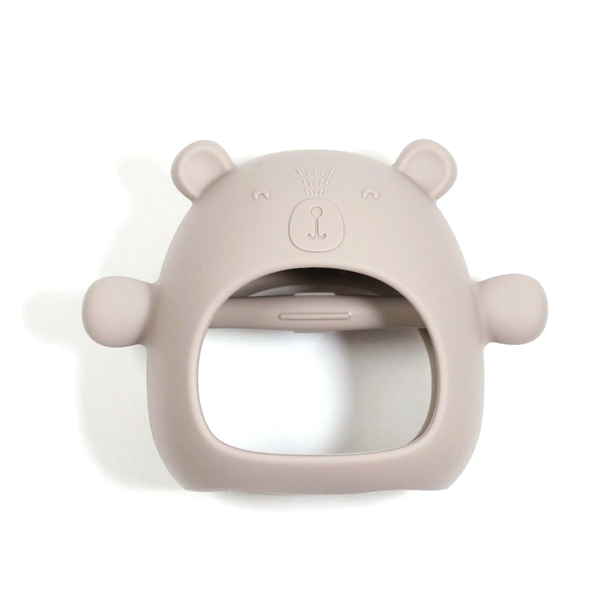 Mitaine de Dentition en Silicone - Ours Taupe