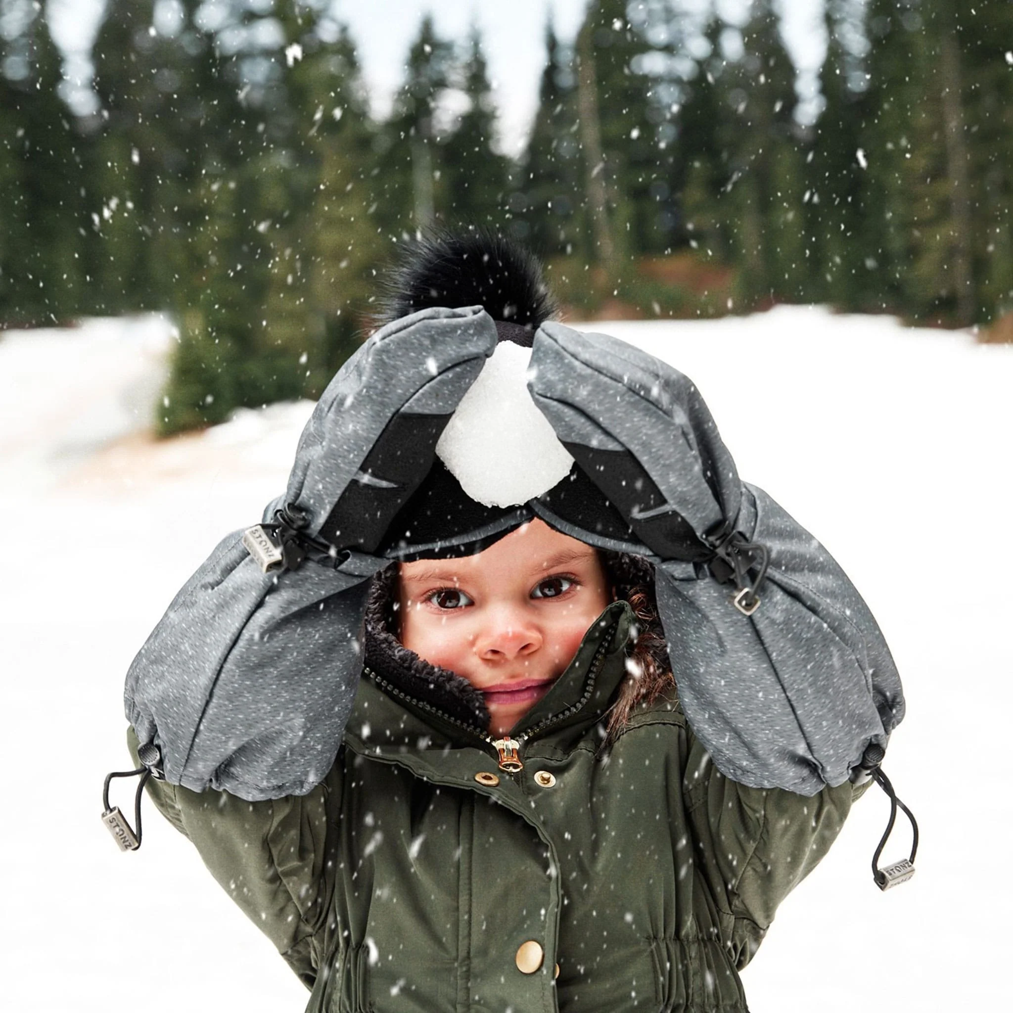 Mitaine Longue Gris Mix 2-8ans - Image 3