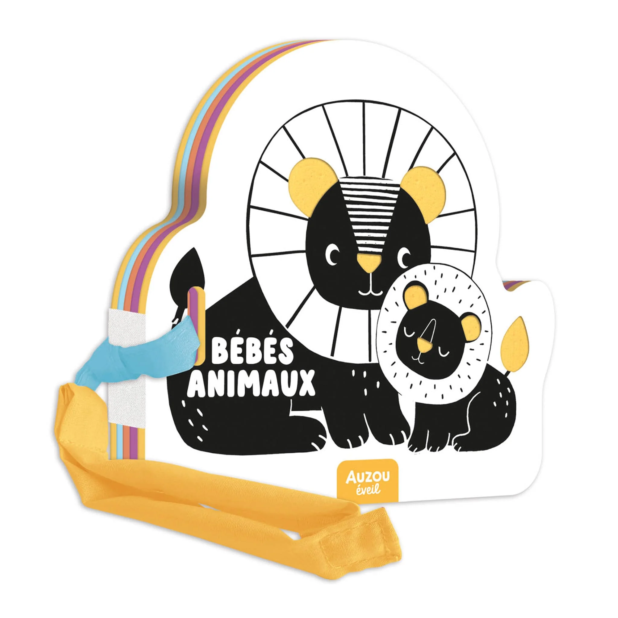 Mon Premier Livre Poussette en Noir et Blanc - Bébés Animaux