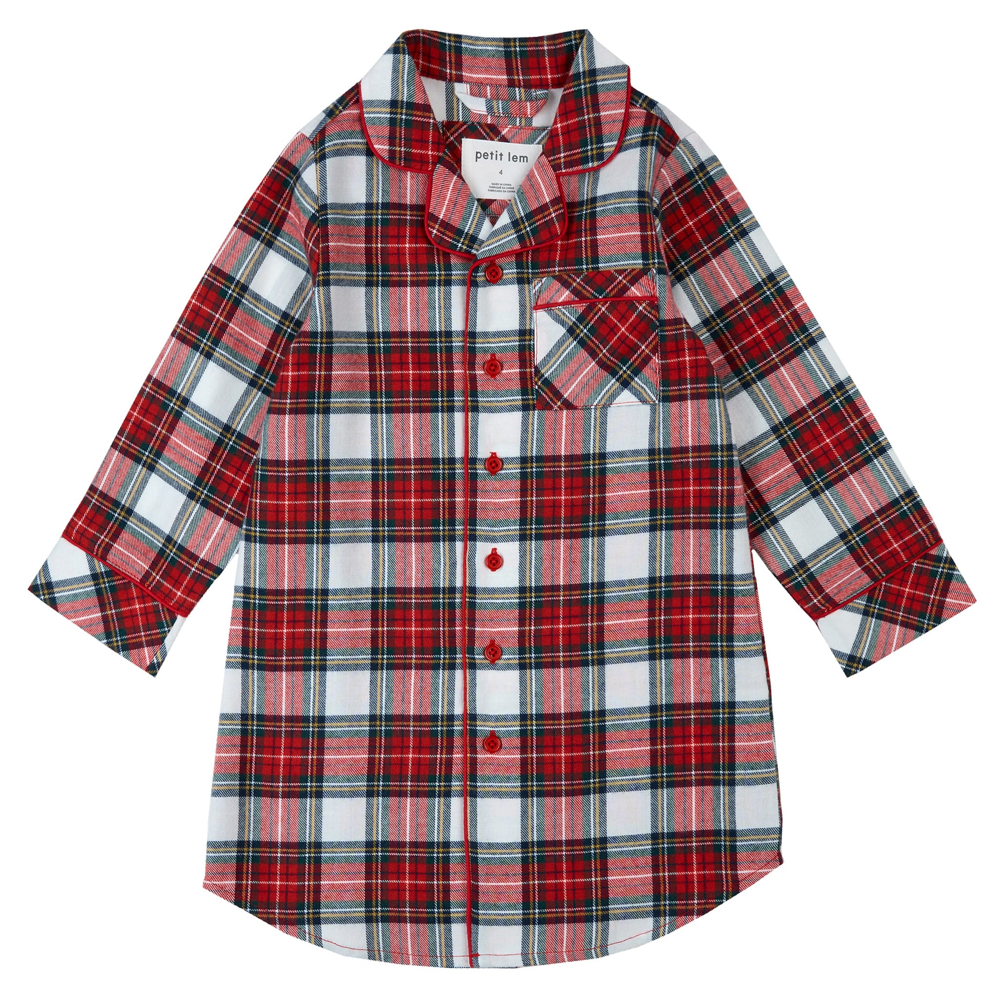 Nuisette Carreaux Flanelle 2-6ans - Image 2