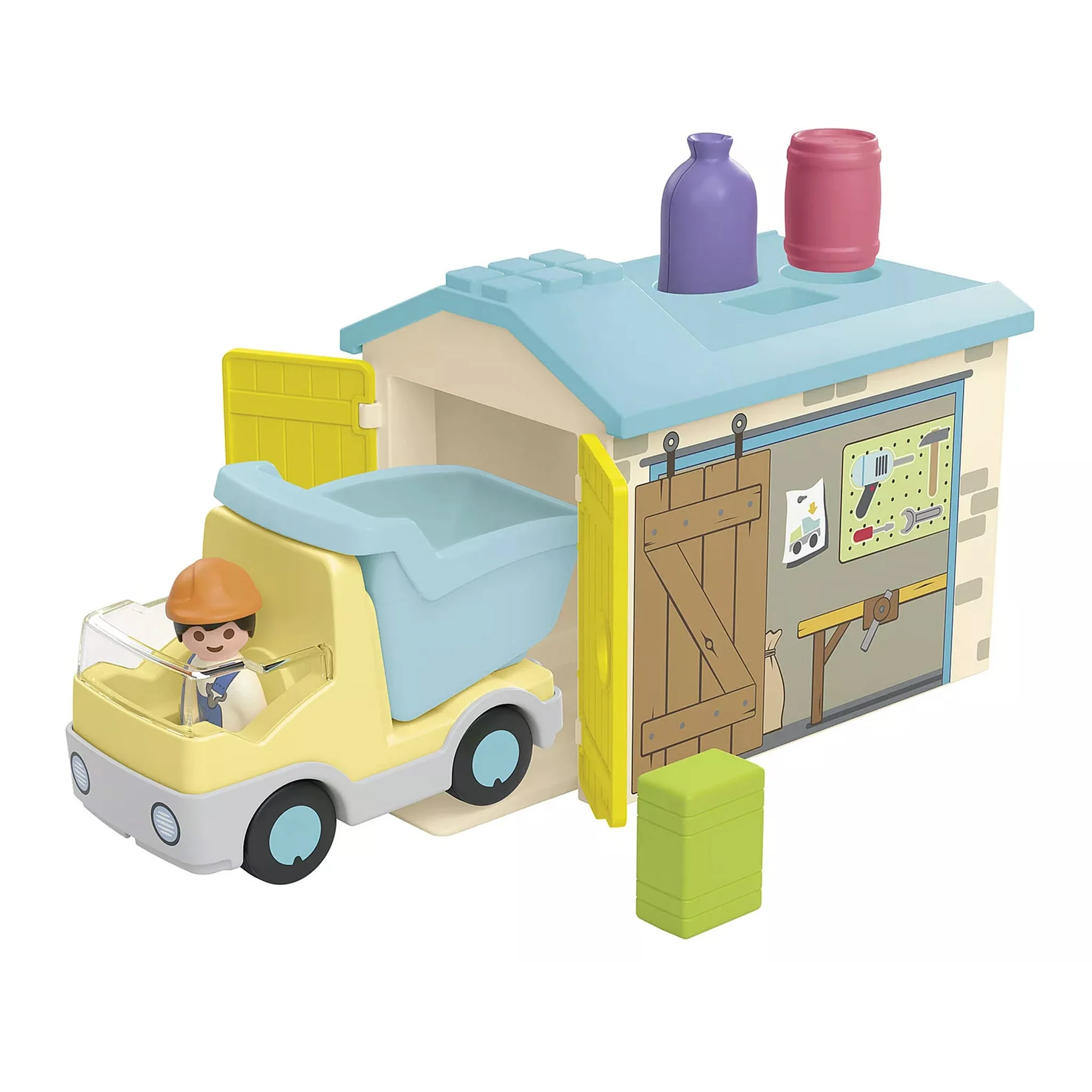 Ouvrier Avec Camion Et Garage - Image 3