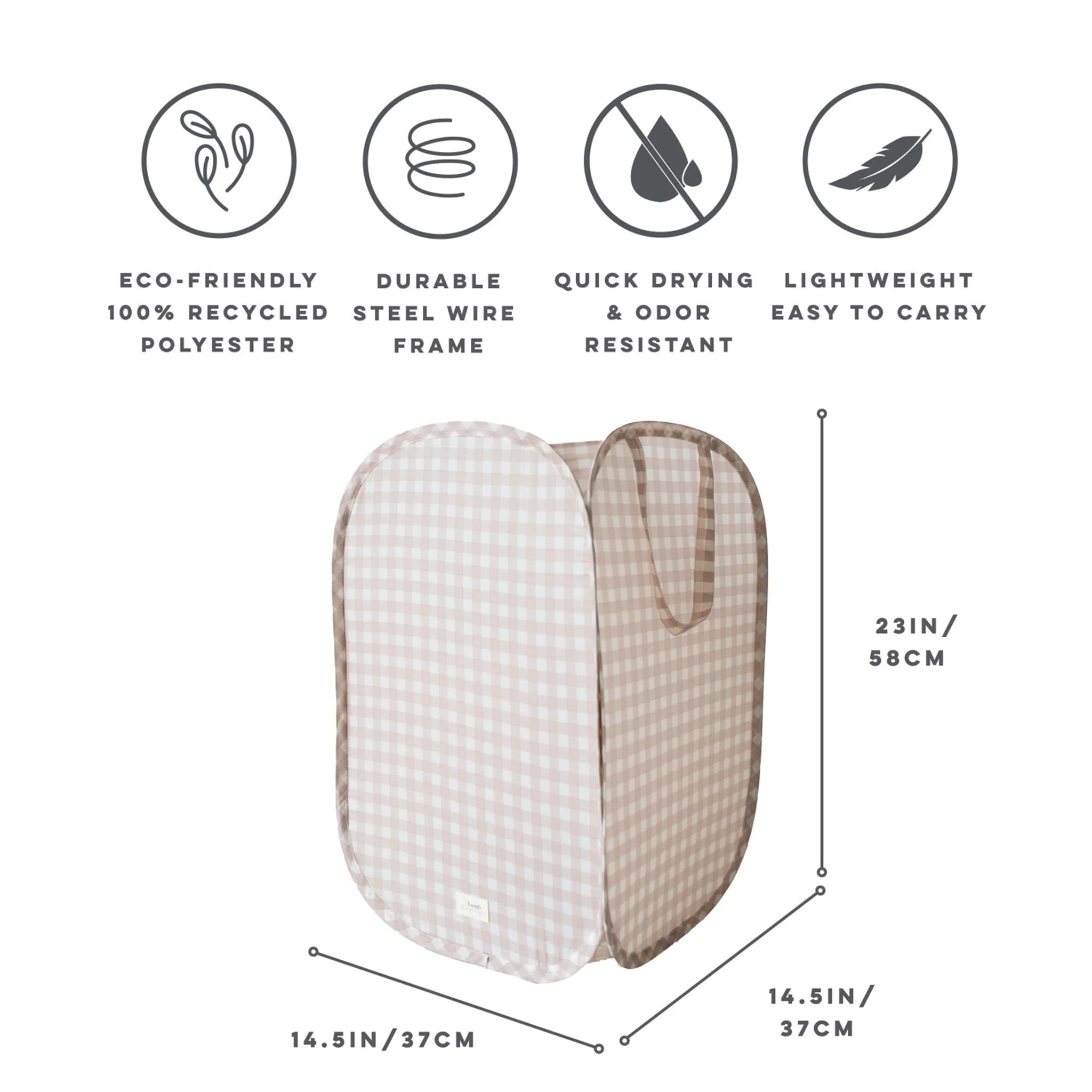 Panier à Linge Pop-up - Vichy - Image 8