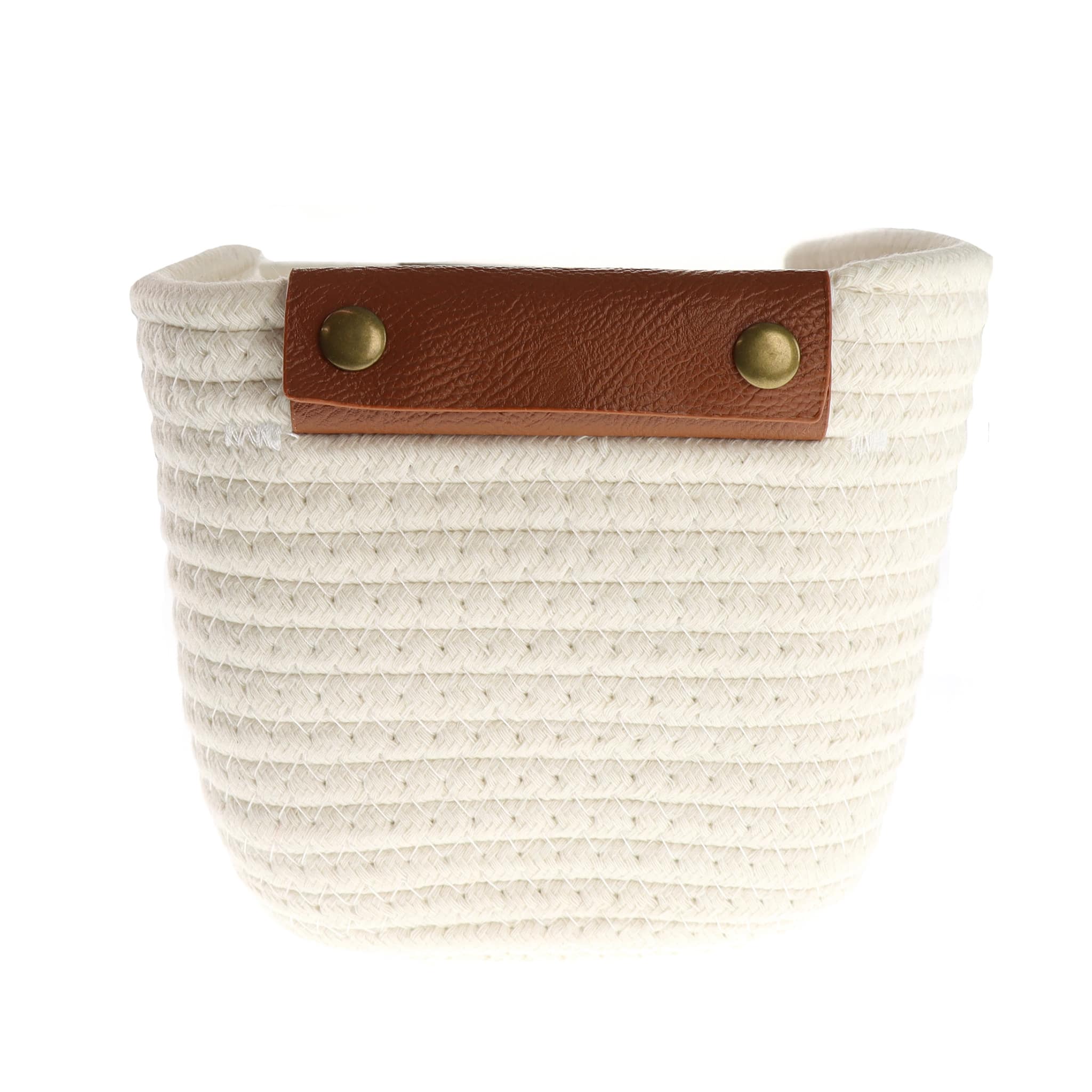 Panier Tissé - Blanc - Image 4