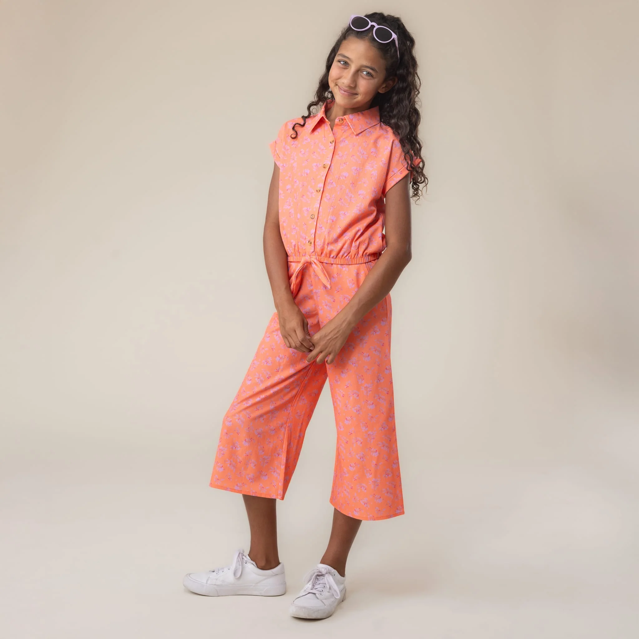 Pantalon Jambe Large Fleurs 2-12ans - Image 7