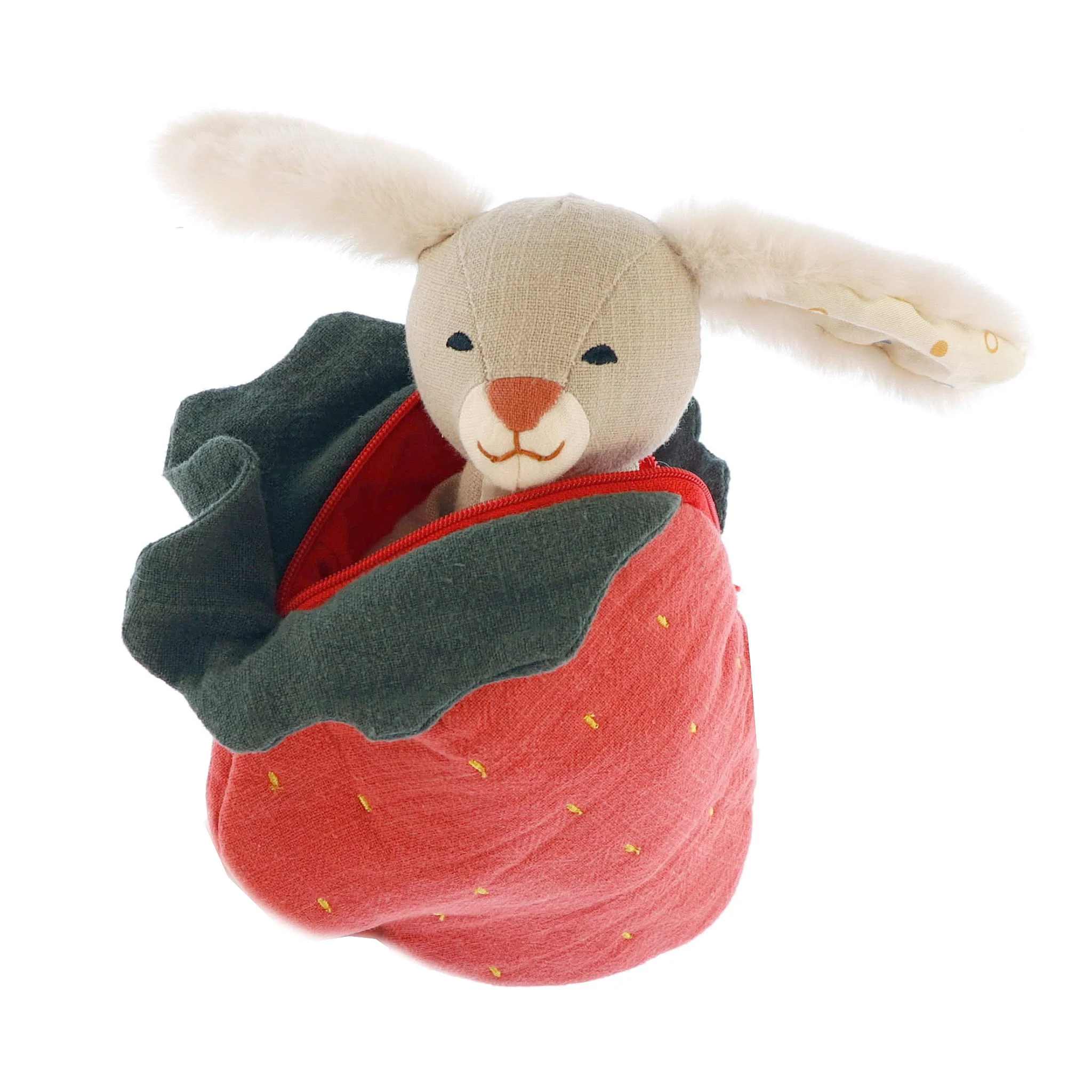 Peluche Lapin Fraise Mousseline - Image 5
