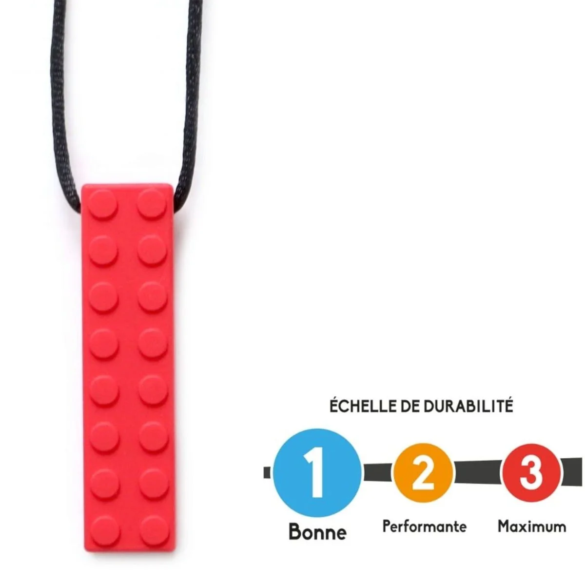 Pendentif Bloc - Rouge - Image 2