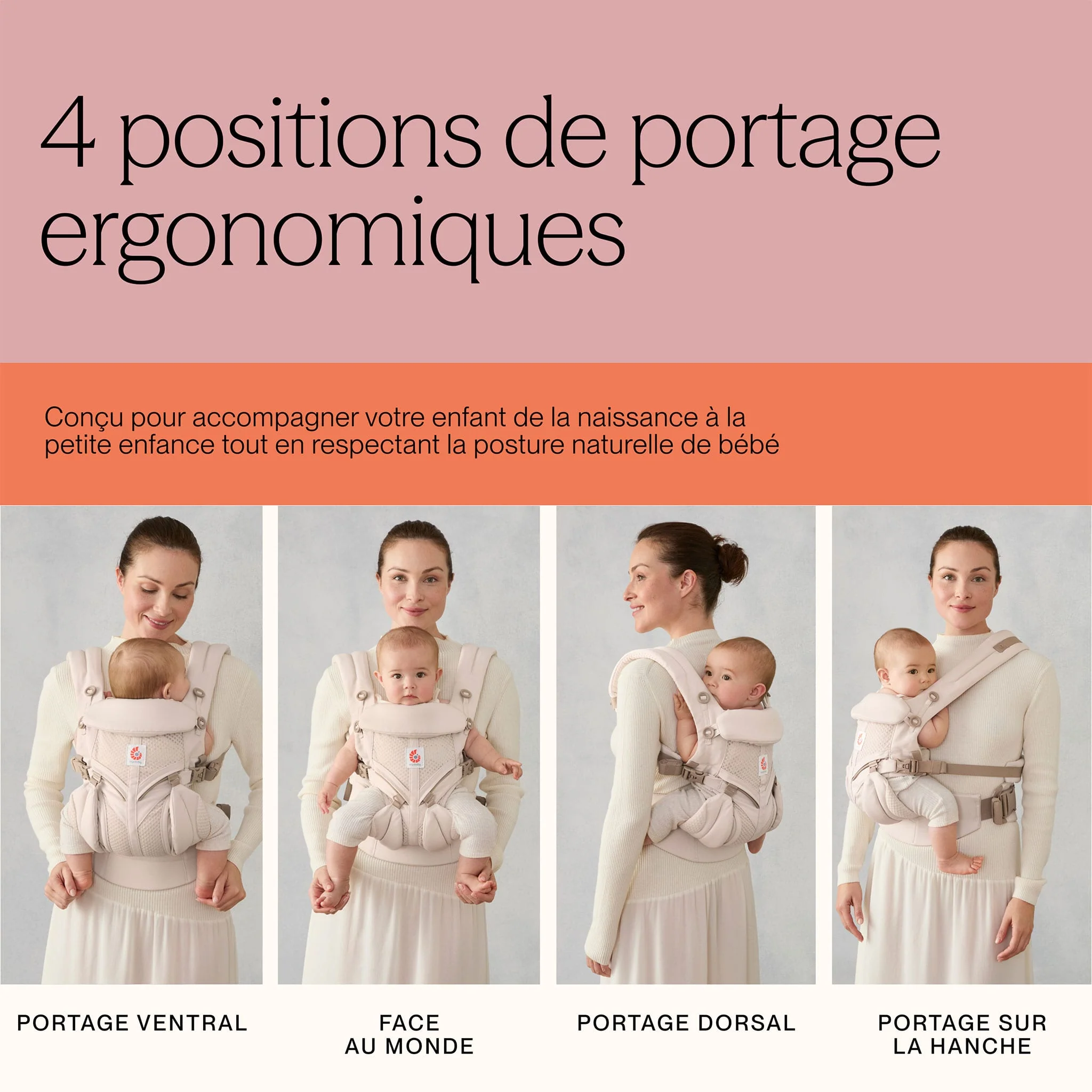 Porte-bébé Omni Classic Mesh - Gris Perle - Image 9