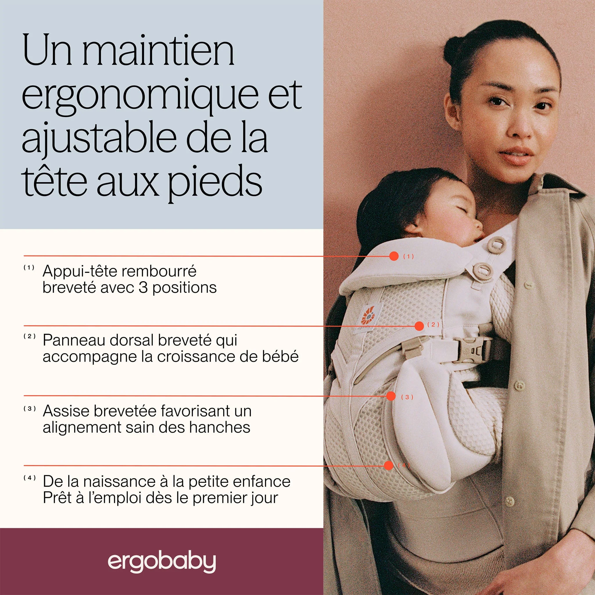 Porte-bébé Omni Classic Mesh - Onyx Noir - Image 7
