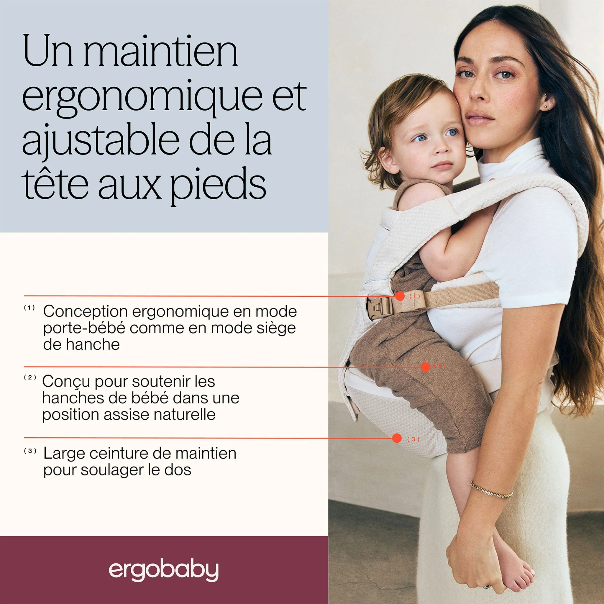 Porte-Bébé Alta Hip Seat - Camel - Image 6