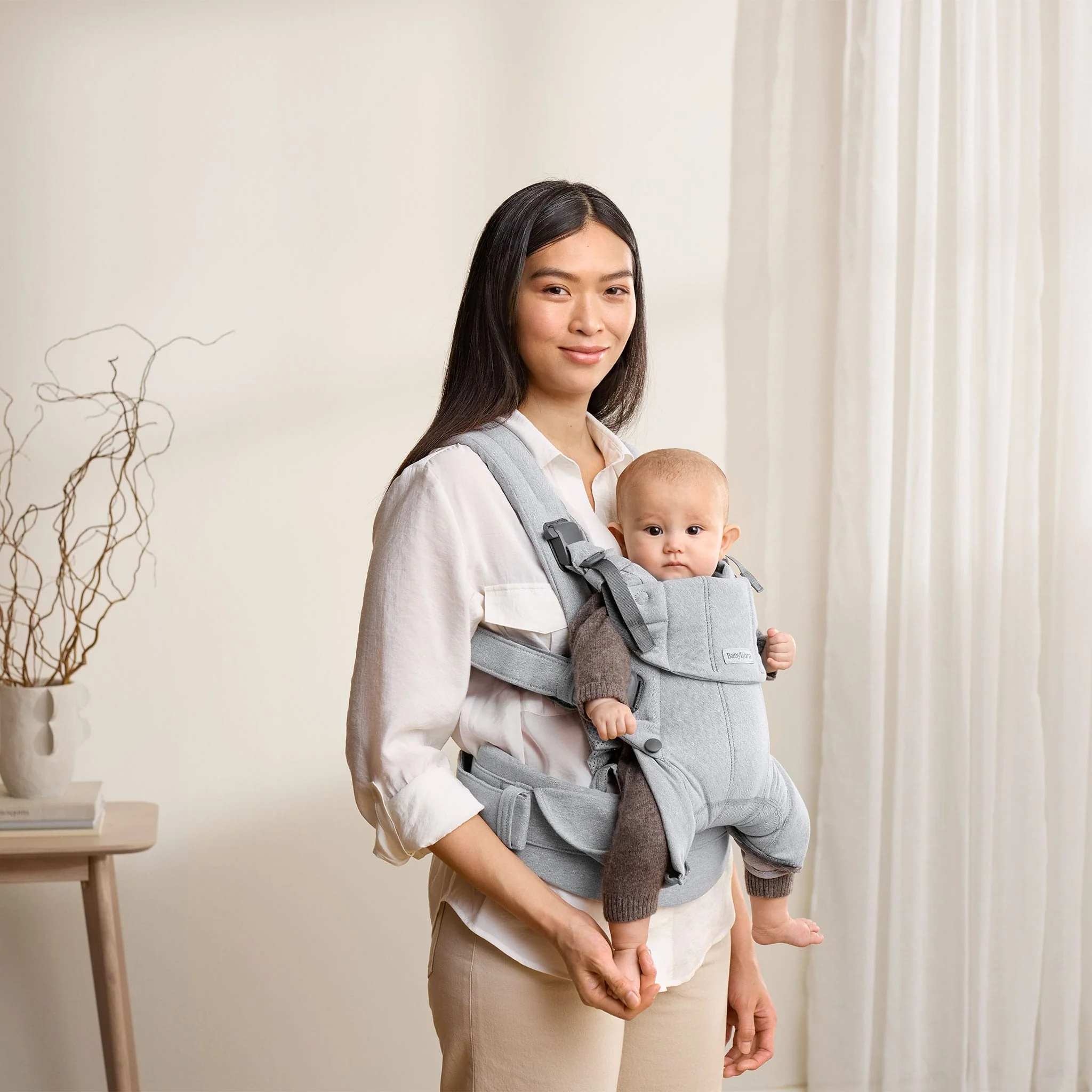 Porte-Bébé Harmony Tissé – Gris Pâle Mélange - Image 13
