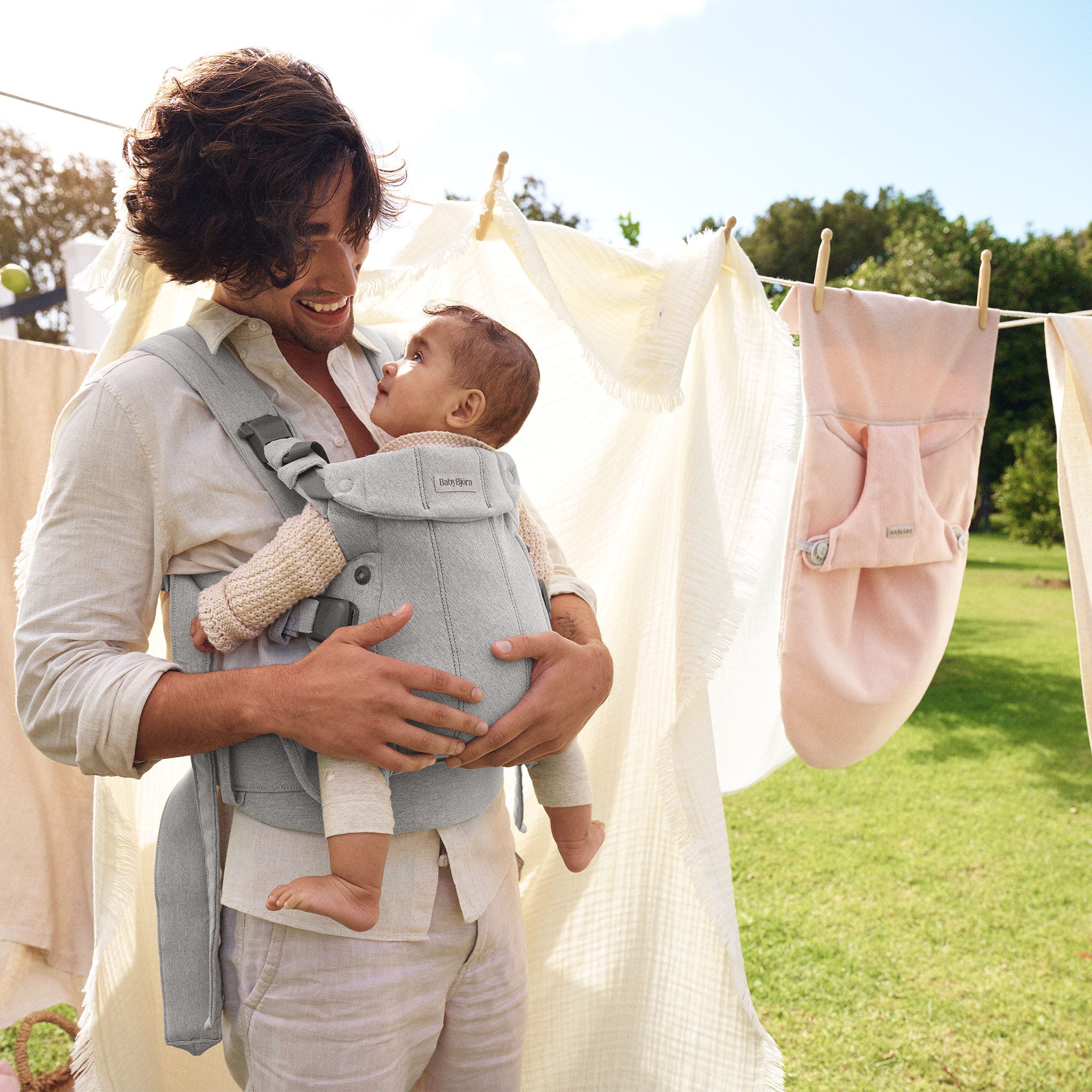 Porte-Bébé Harmony Tissé – Gris Pâle Mélange - Image 8