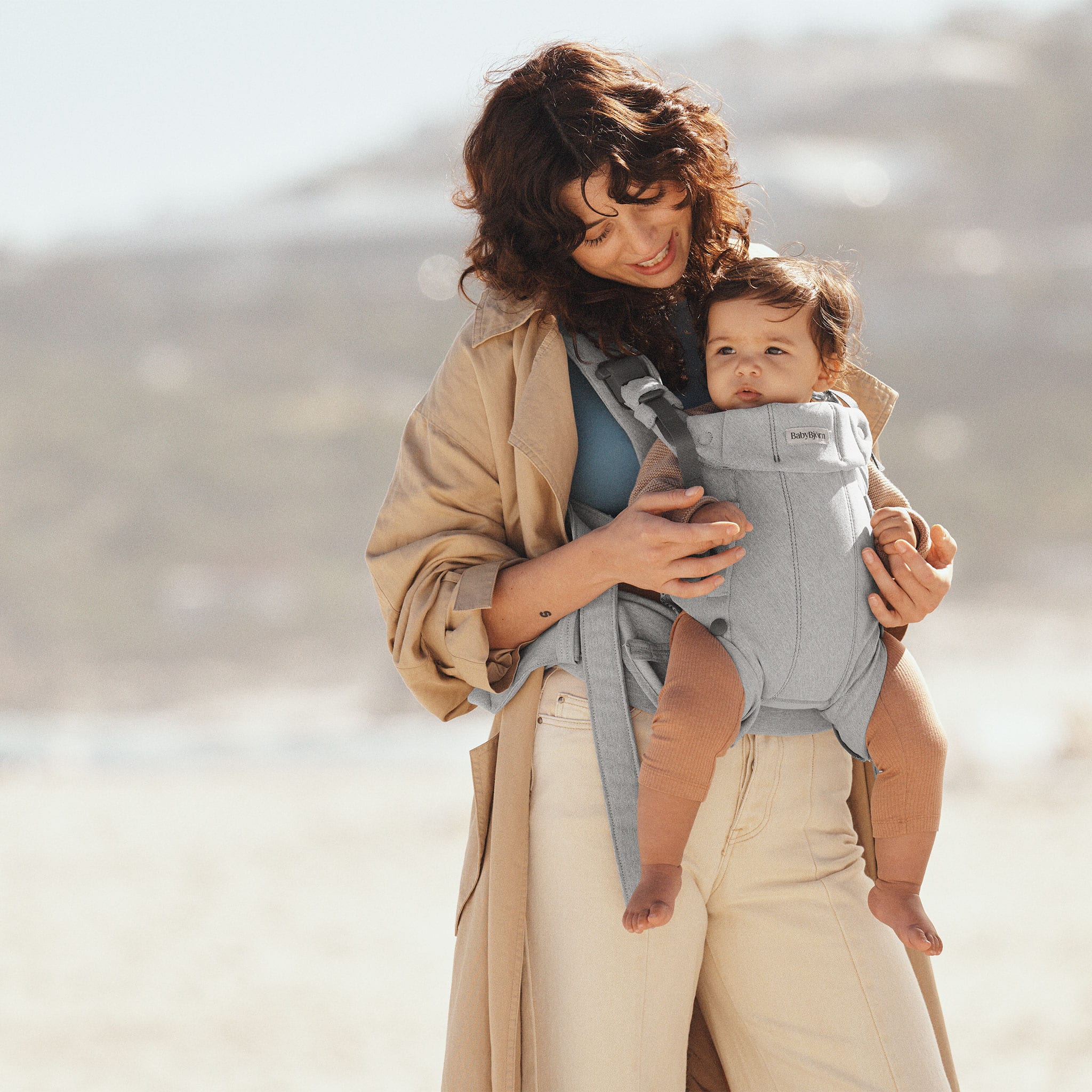 Porte-Bébé Harmony Tissé – Gris Pâle Mélange - Image 9