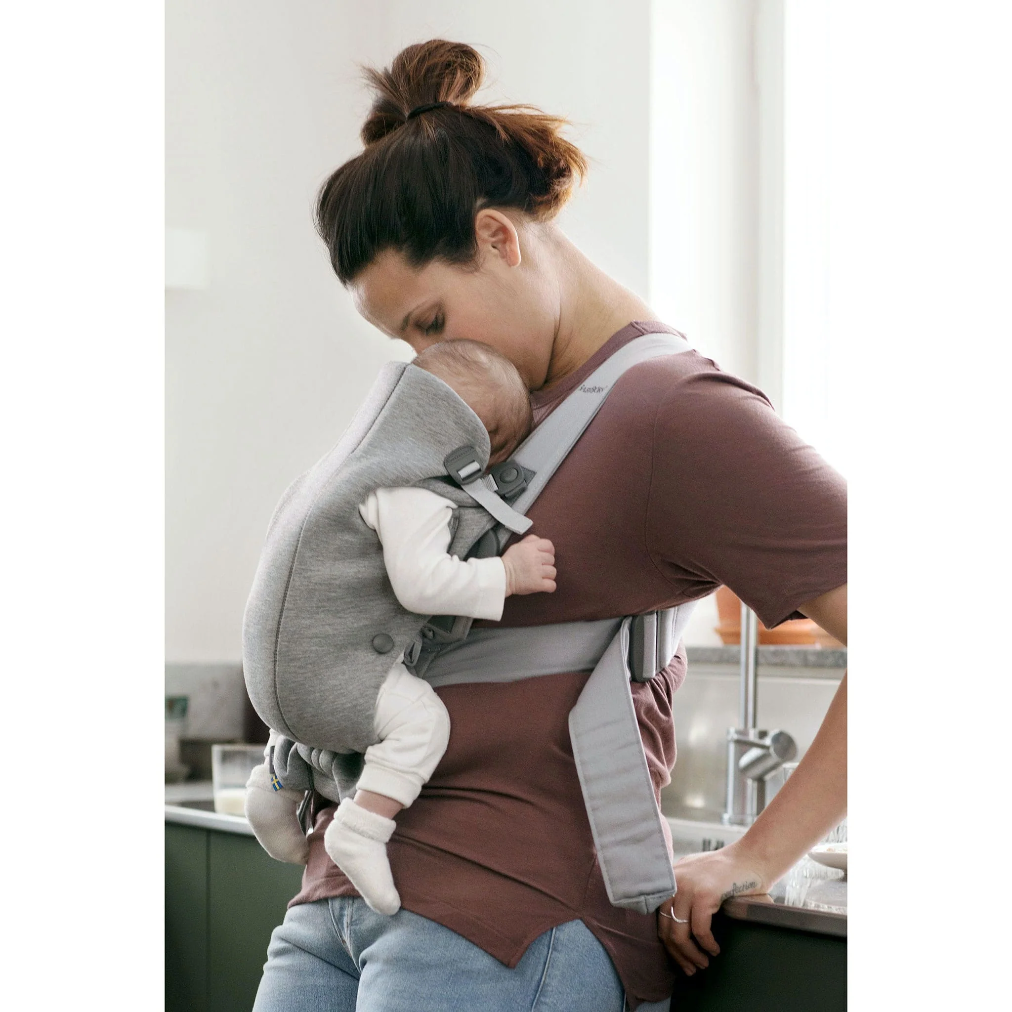 Porte-Bébé Mini 3D Jersey - Gris Light - Image 4