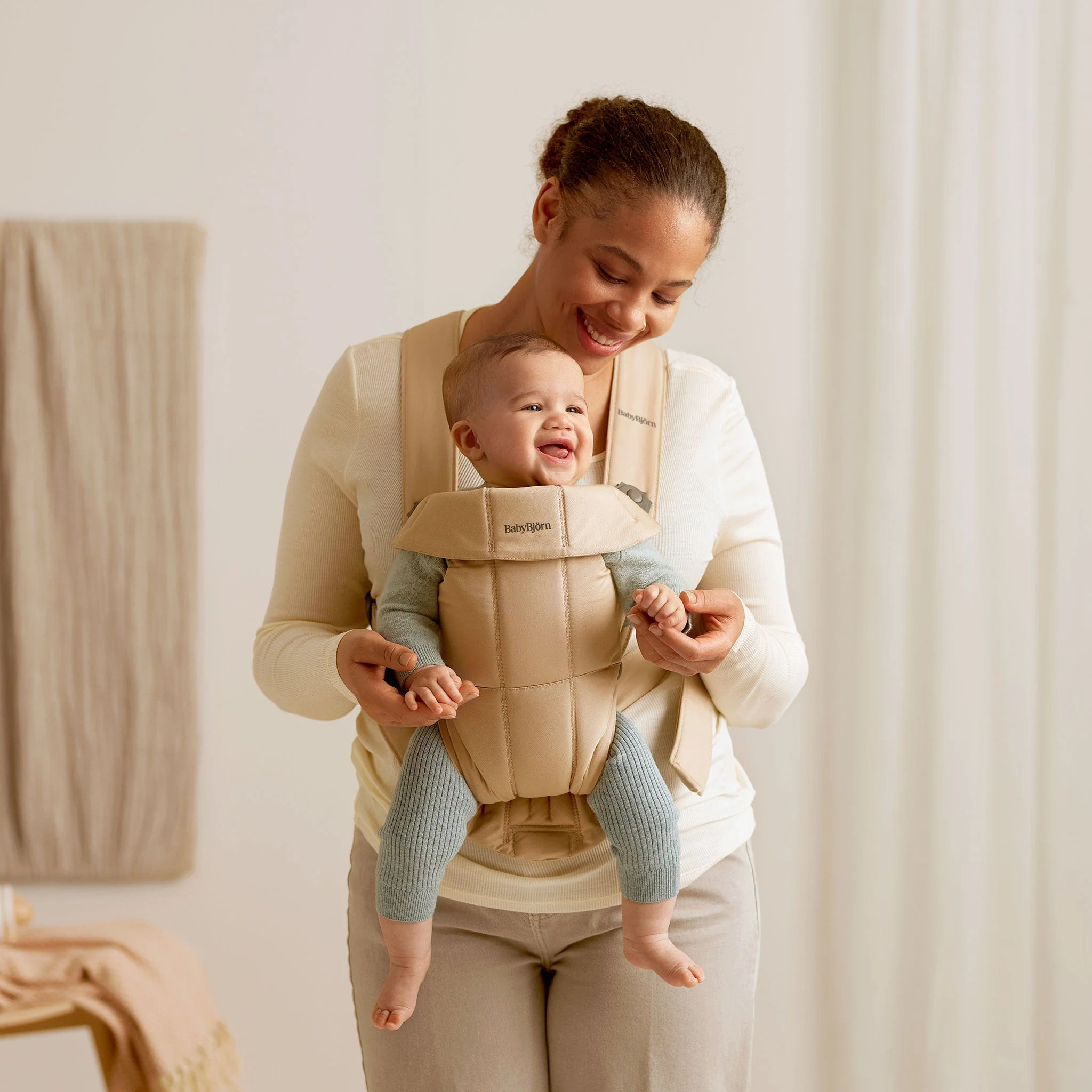 Porte-Bébé Mini - Wooven Beige - Image 11