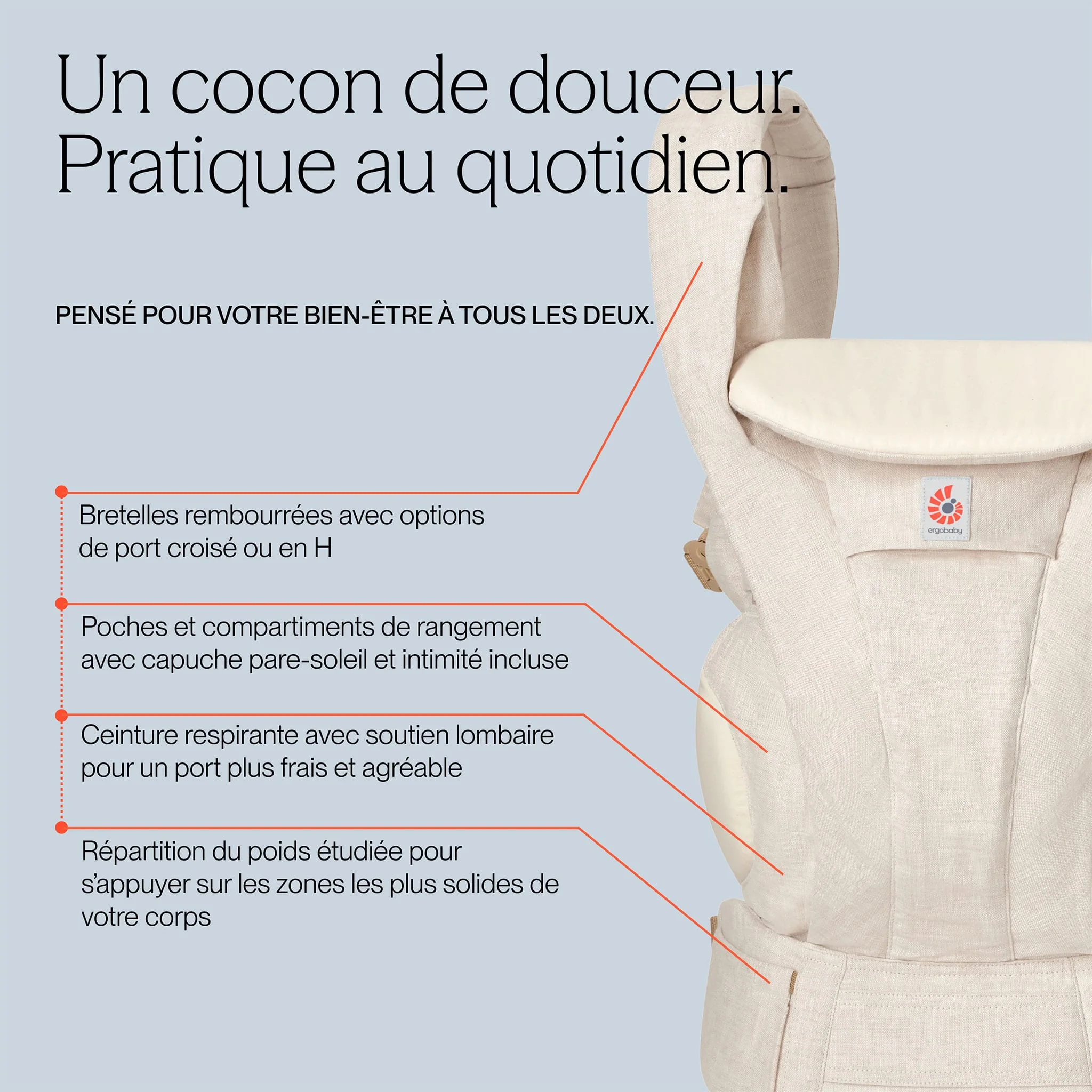 Porte-Bébé Omni Deluxe en Lin - Image 10