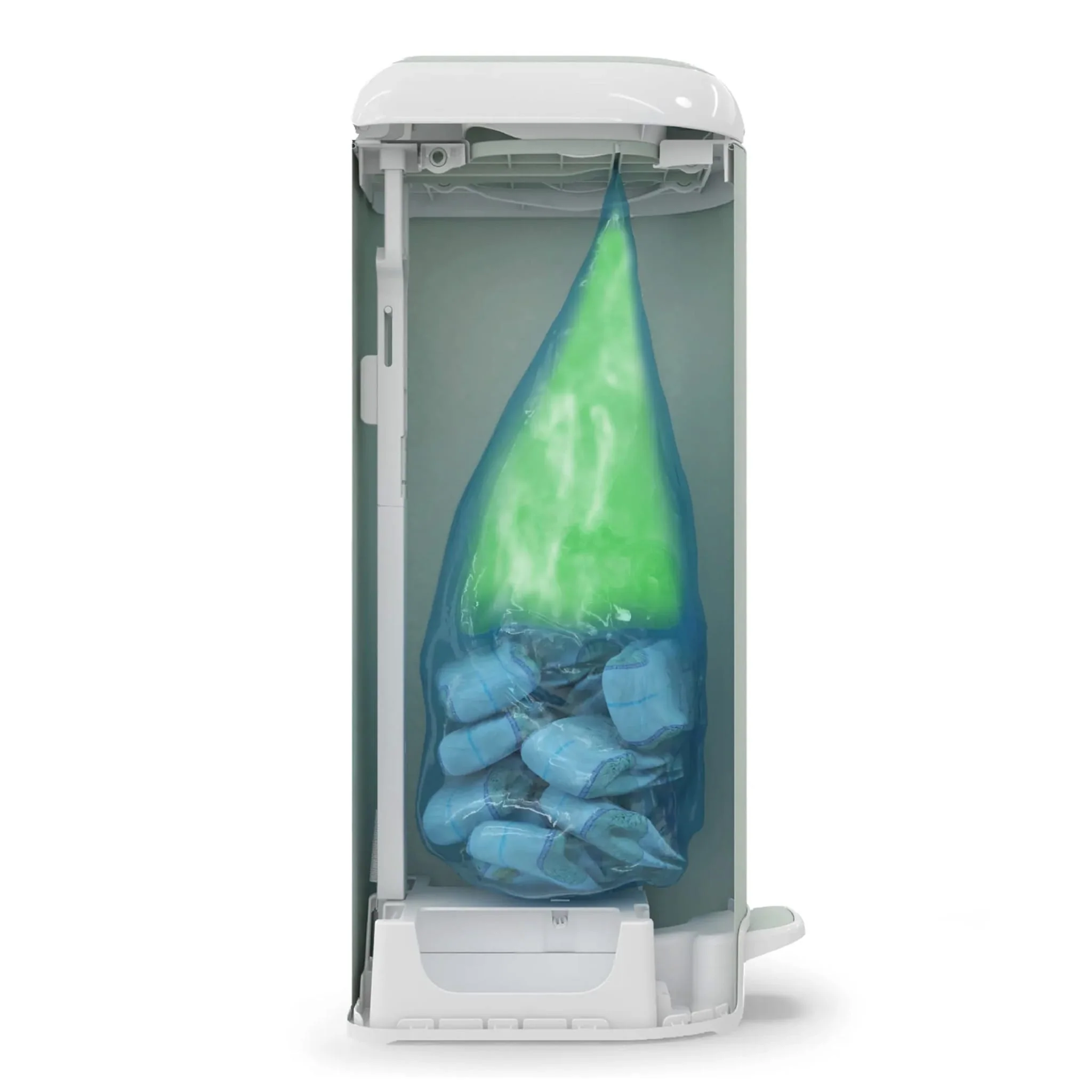 Poubelle à Couches Platinium - Vert Sauge ( 18 sacs) - Image 8