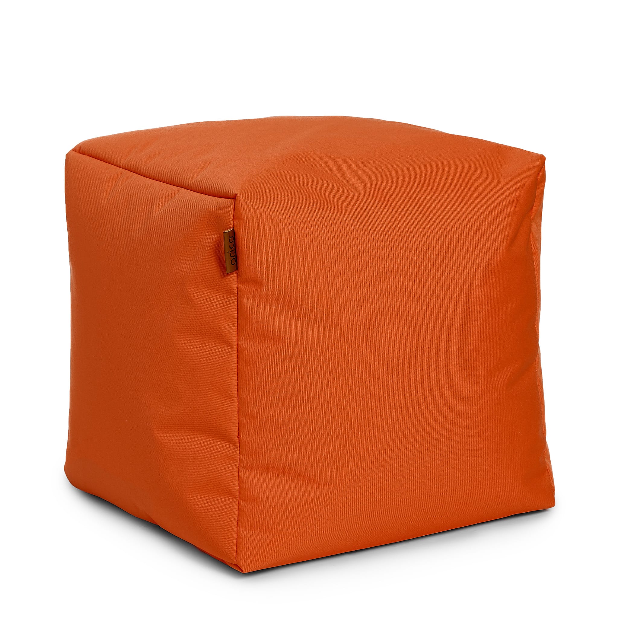 Pouf Repose-Pieds Carré - Tangerine