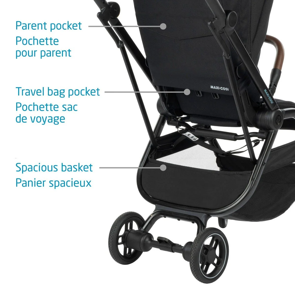 Poussette Ultra Compacte Leona - Essentiel Noir - Image 3