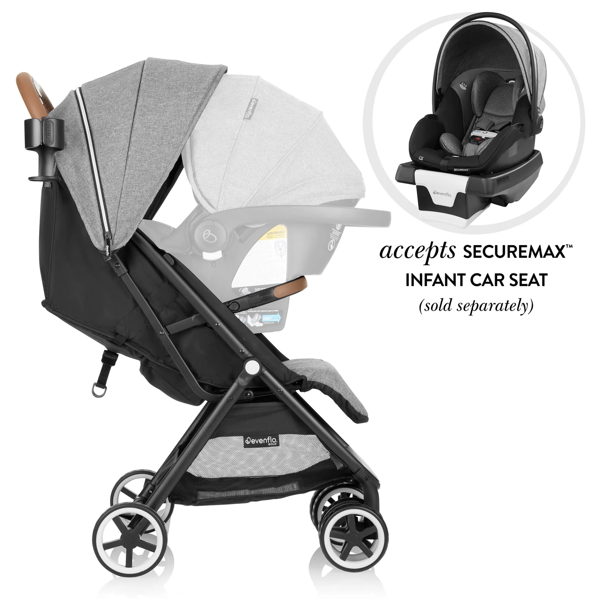 Poussette auto-pliable Evenflo® Gold Otto™ - Moonstone - Image 8