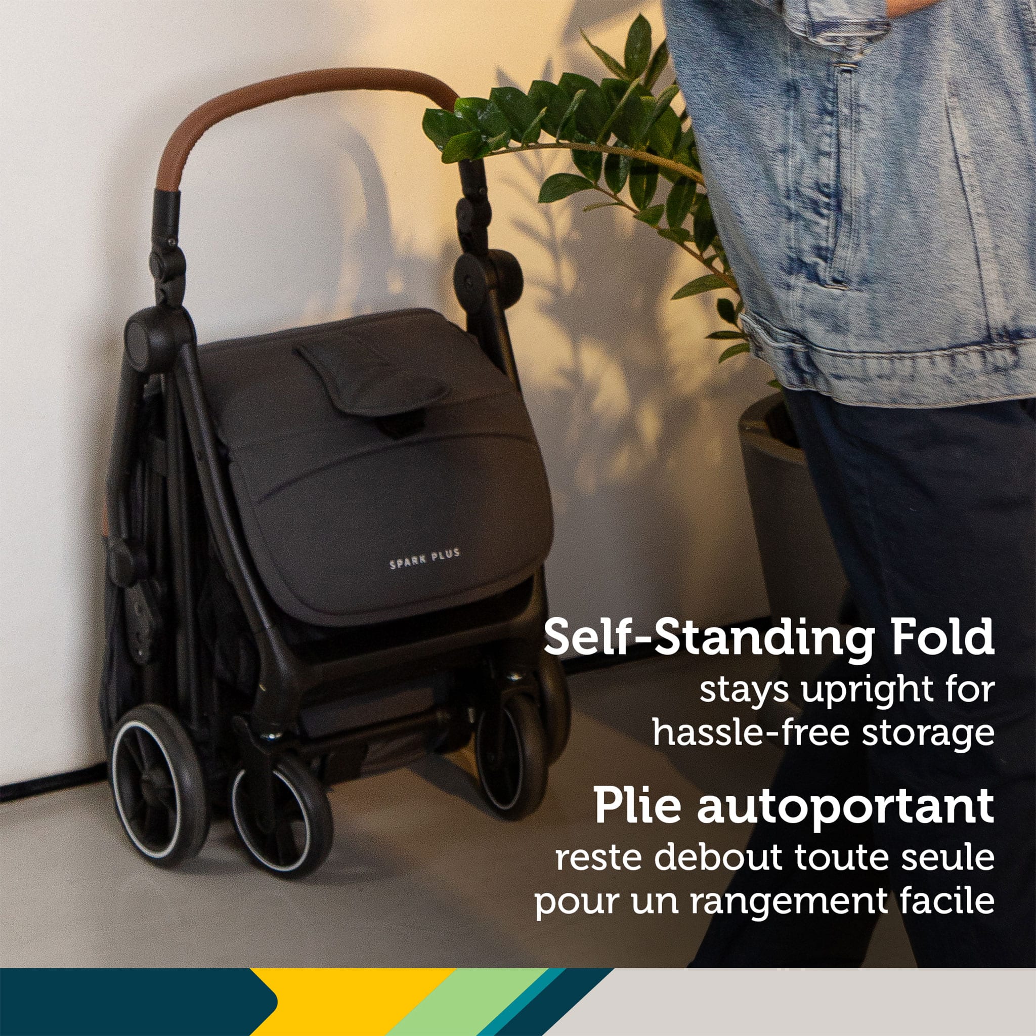 Poussette compacte à pliage automatique Spark Plus - Mineral Graphite - Image 5