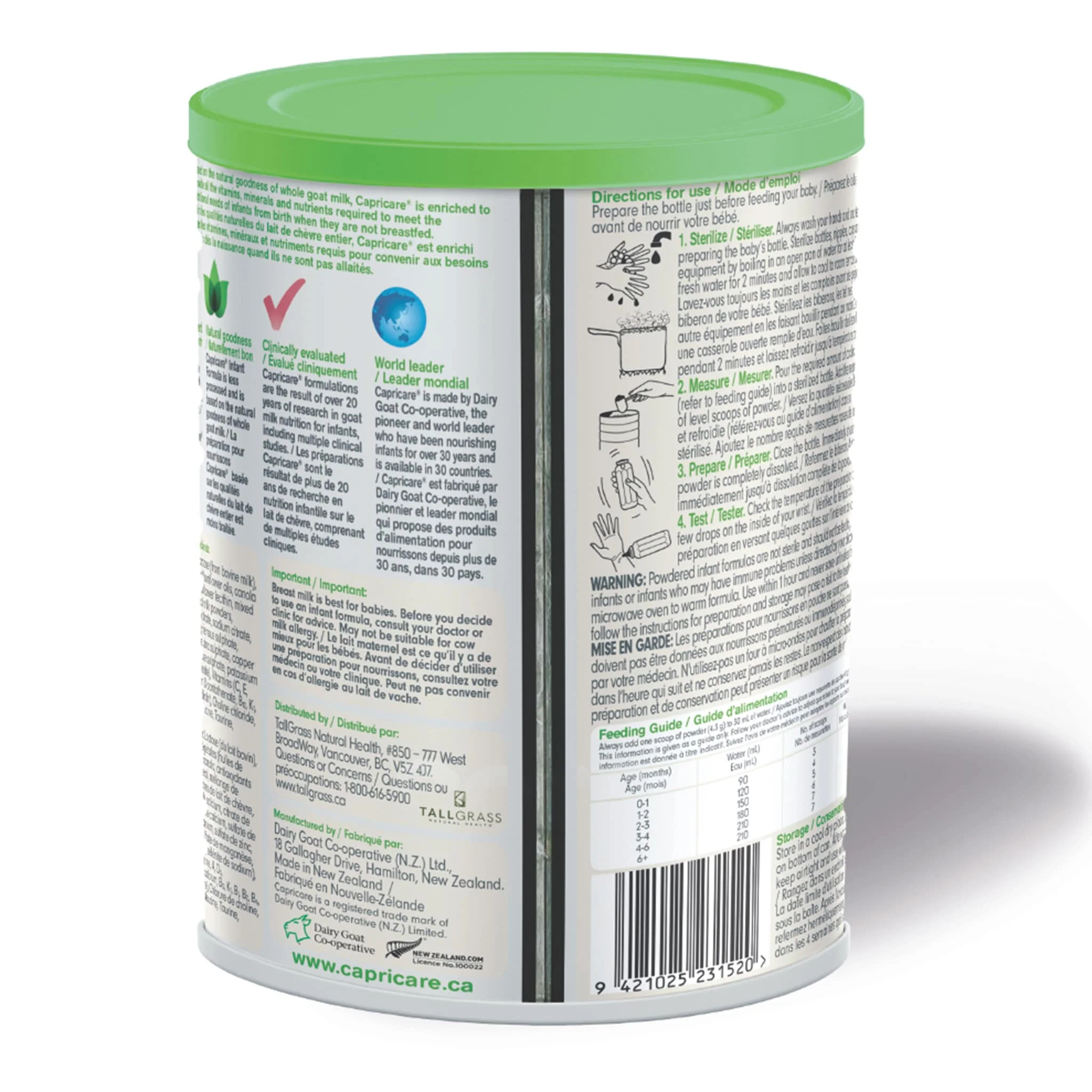 Capricare® Préparation pour nourrissons Stage 1 (0+ mois) 800g - Image 4
