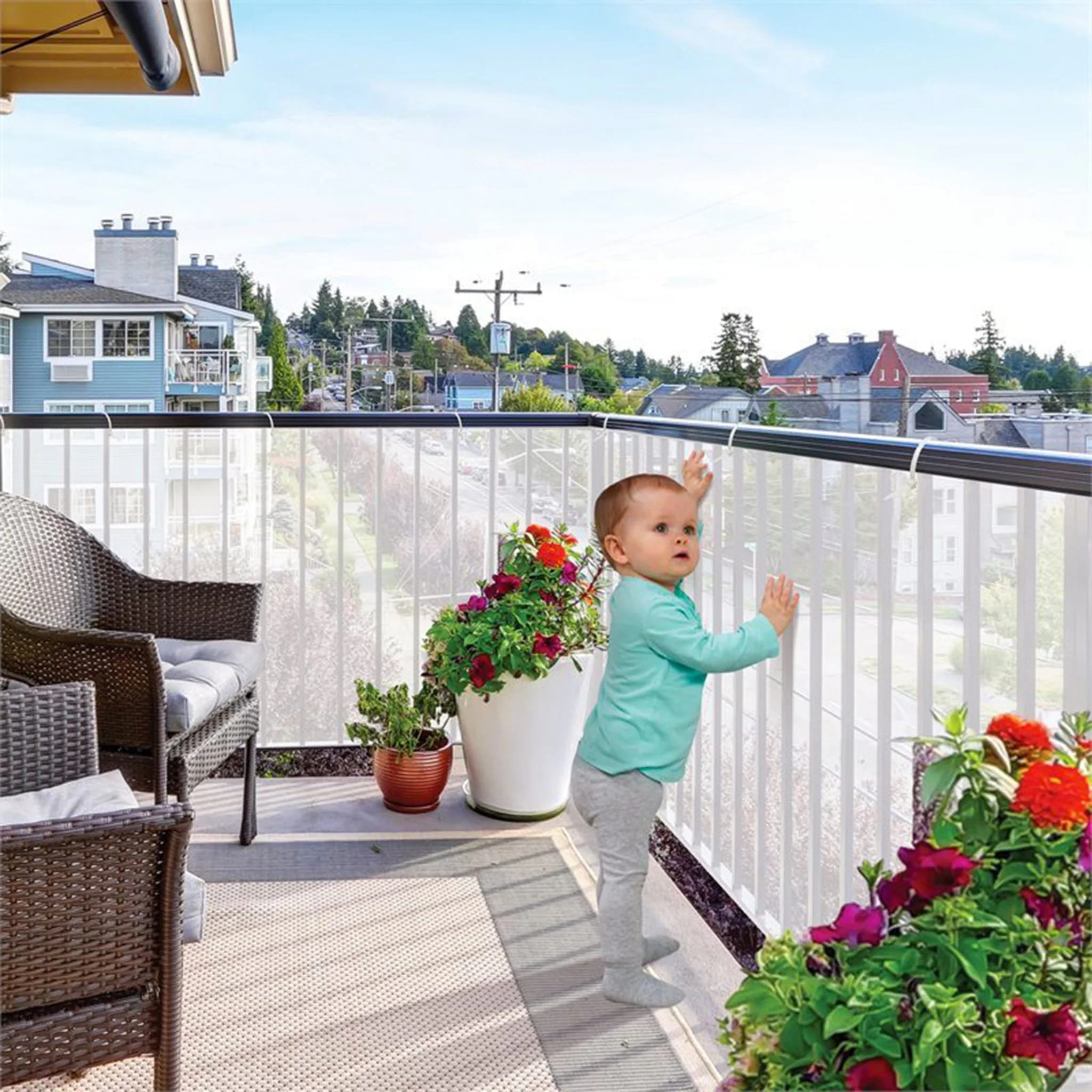 Protecteur en Maille Pour Escalier et Balcon - Image 4