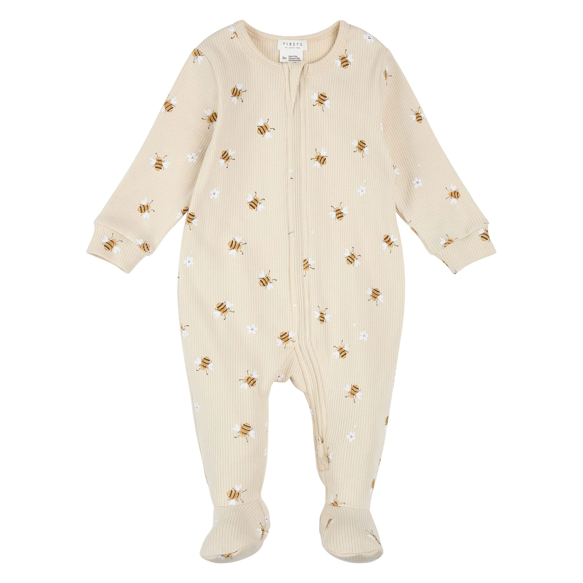 Pyjama Abeilles Pêches 0-12mois